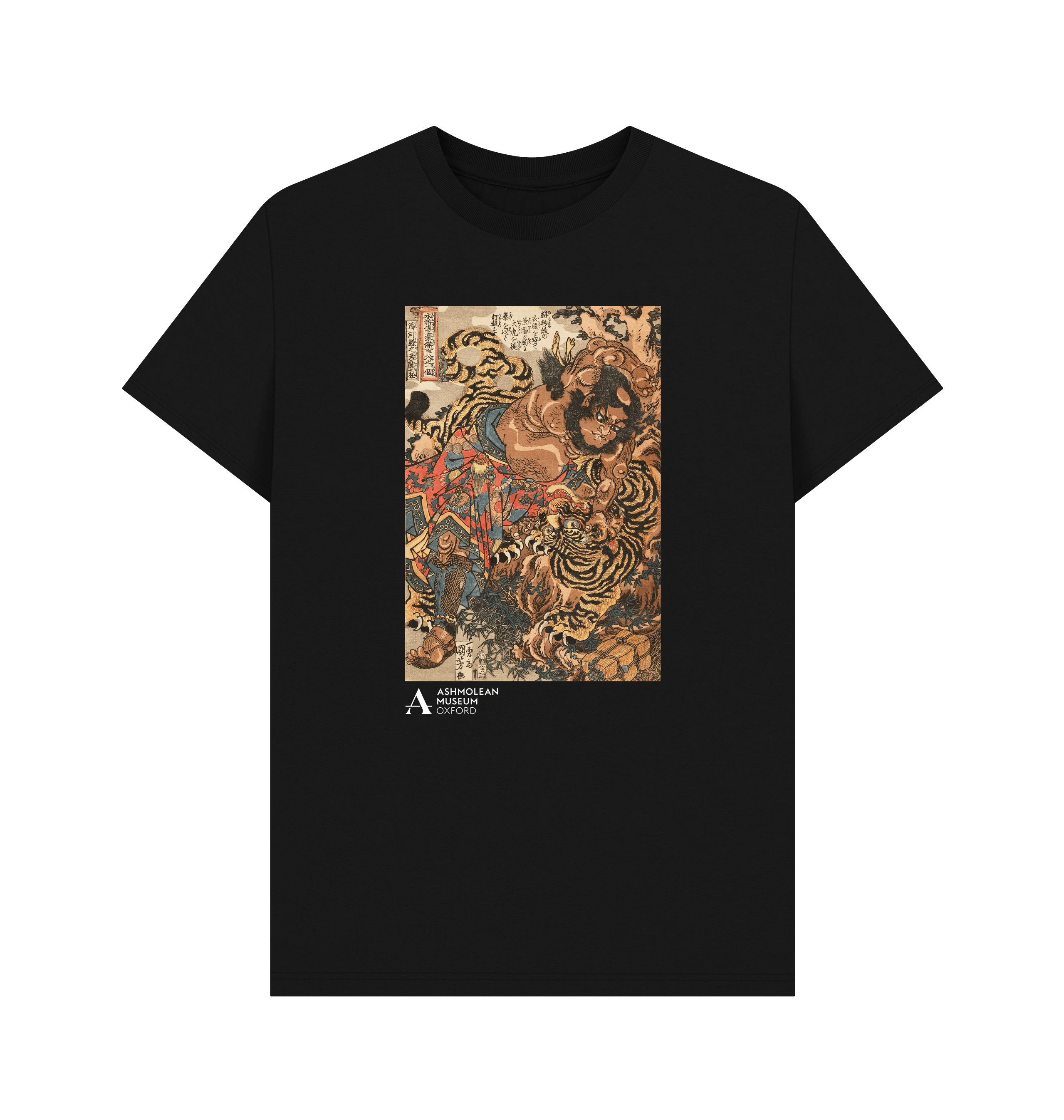Black Printed T-shirt Front