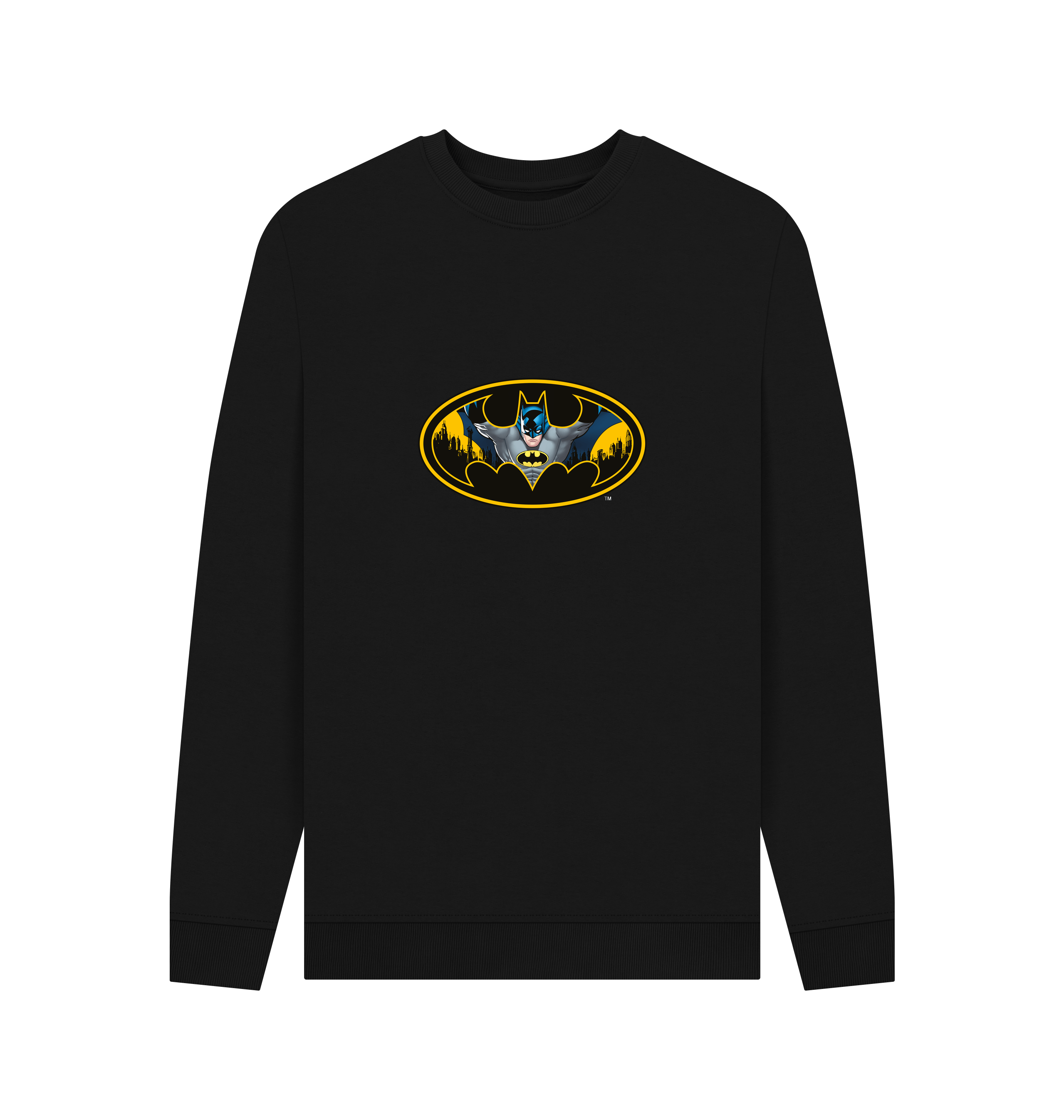 Black Printed Sweater Front