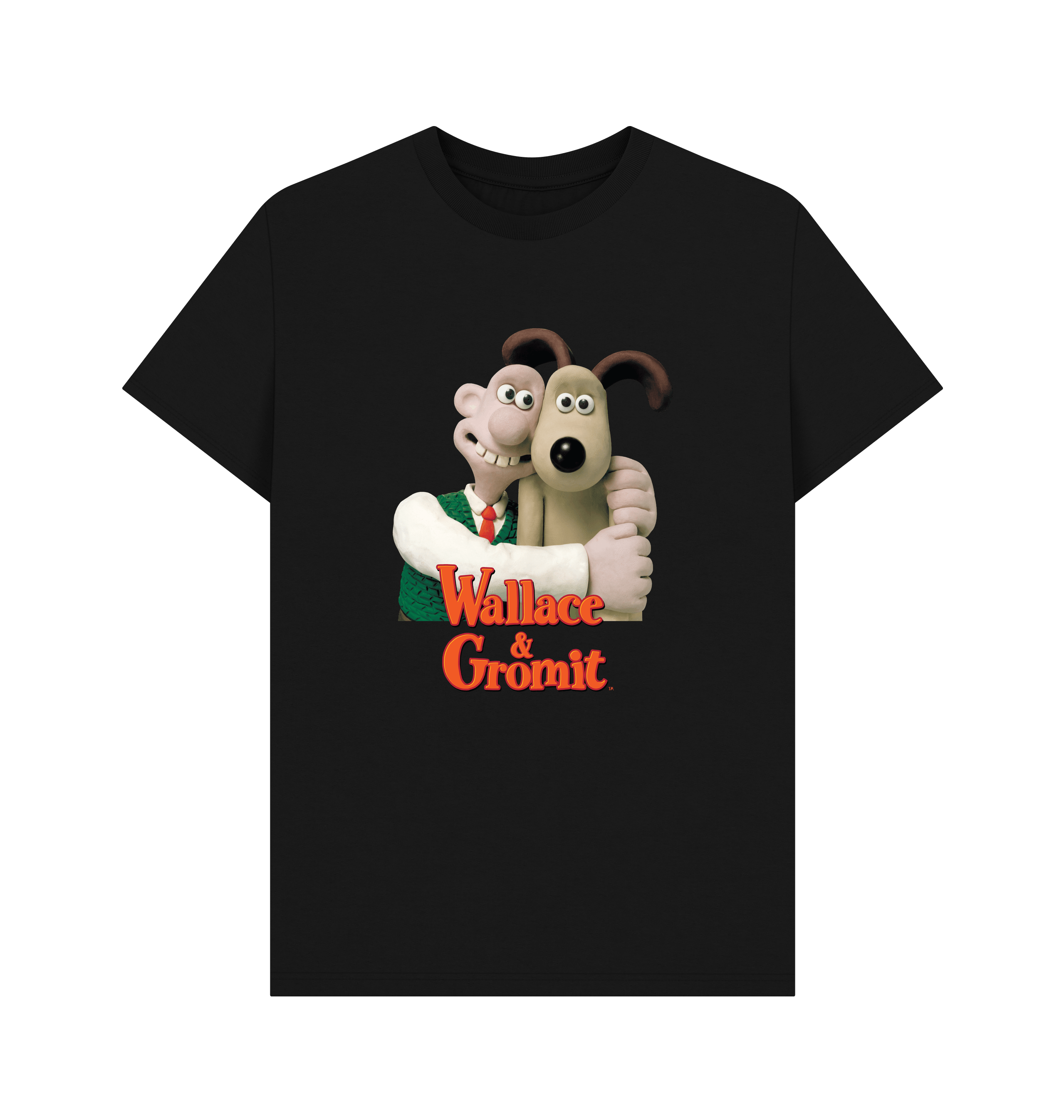 Black Printed T-shirt Front