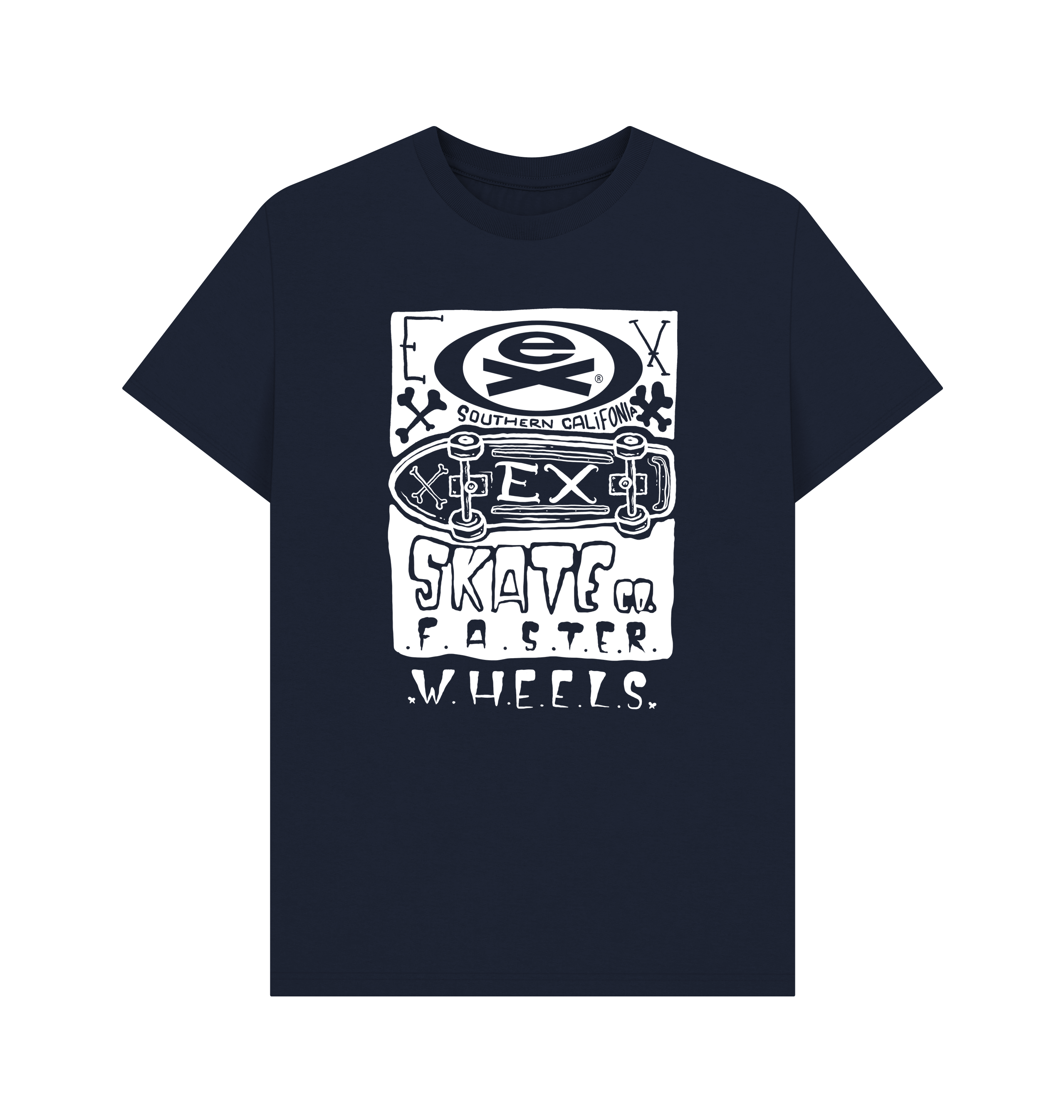 Navy Blue Printed T-shirt Front