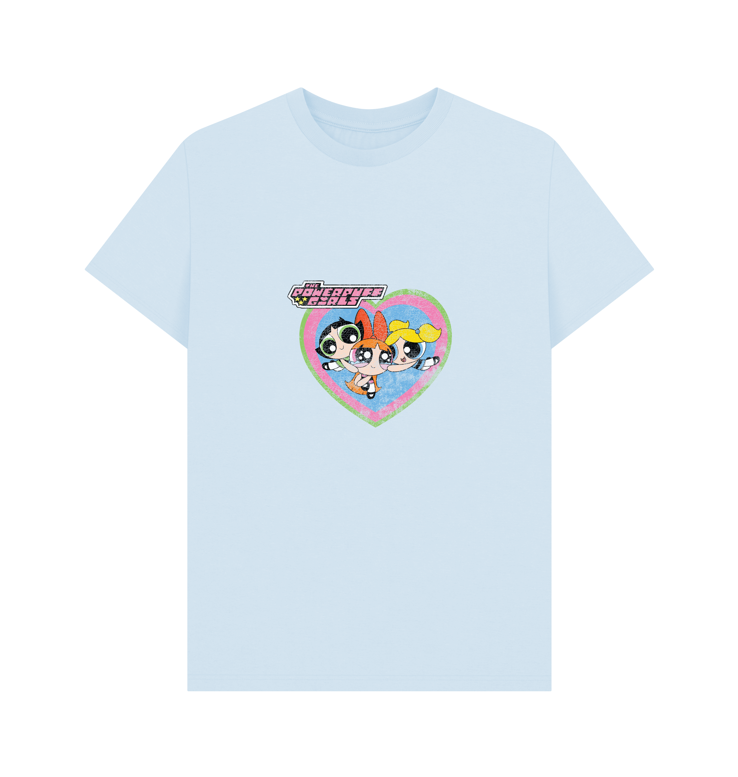 Sky Blue Printed T-shirt Front
