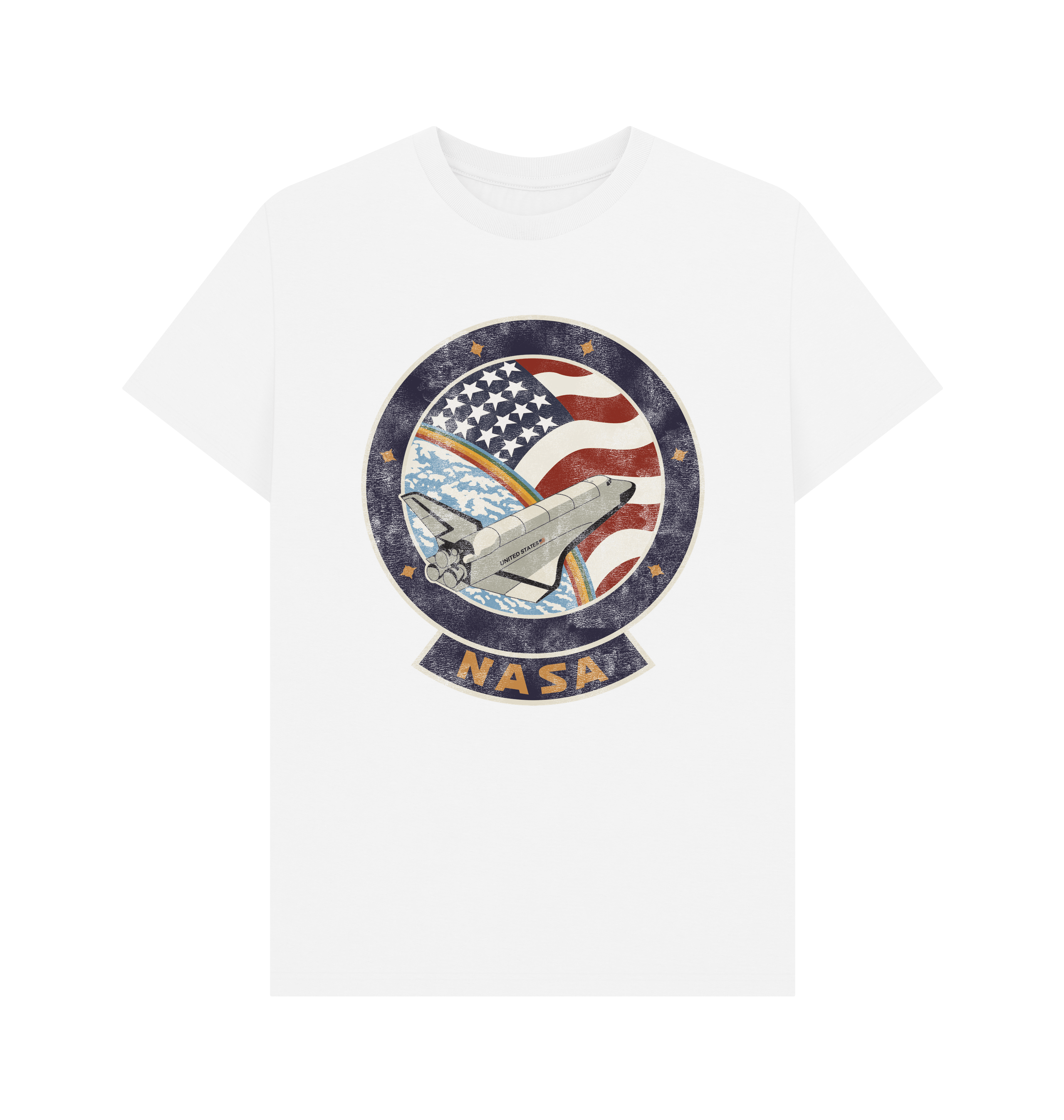 White Printed T-shirt Front