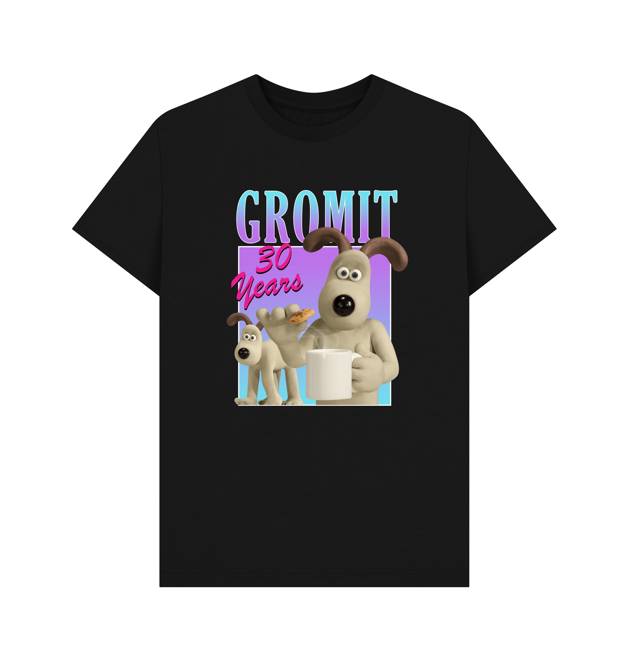 Black Printed T-shirt Front