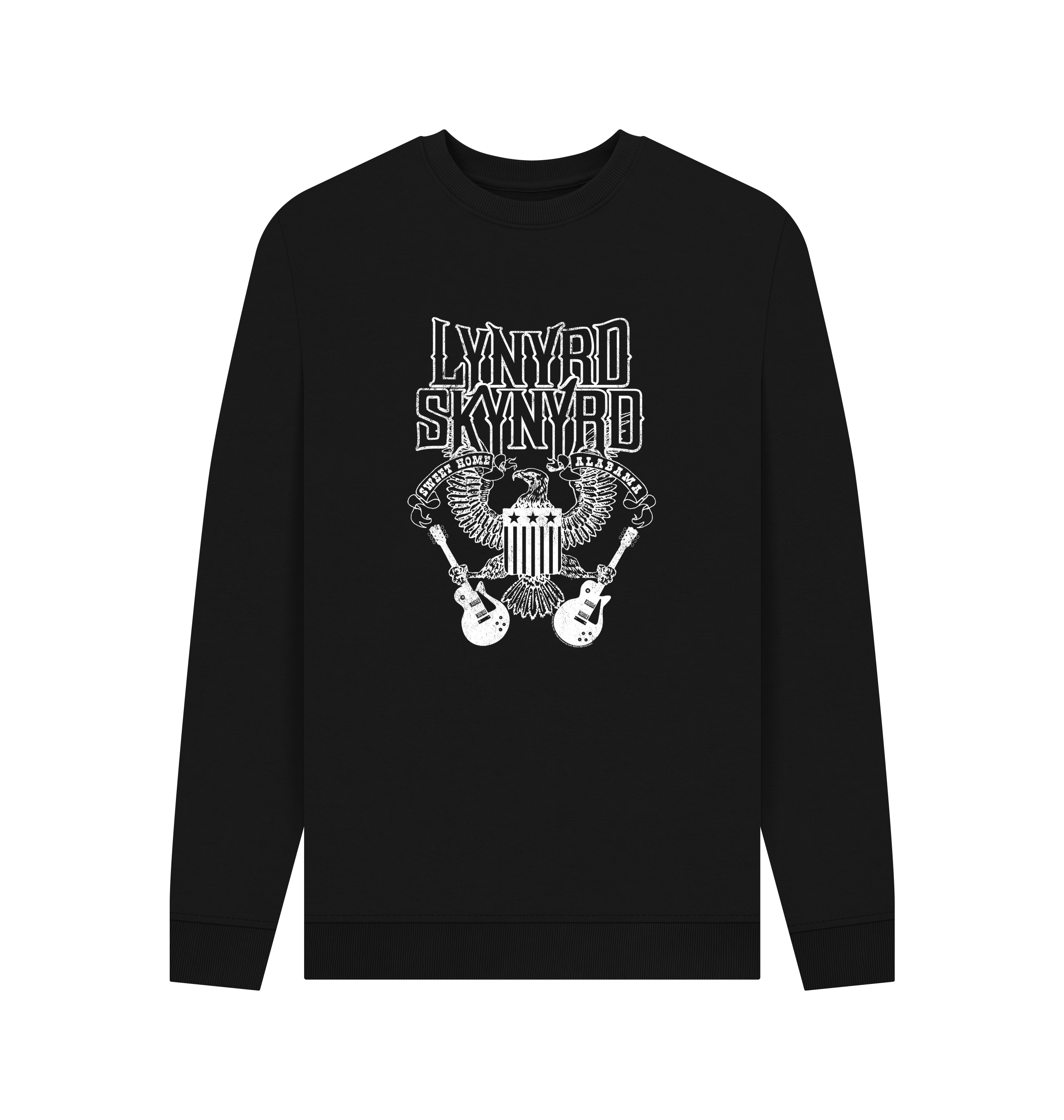 Black Printed Sweater Front