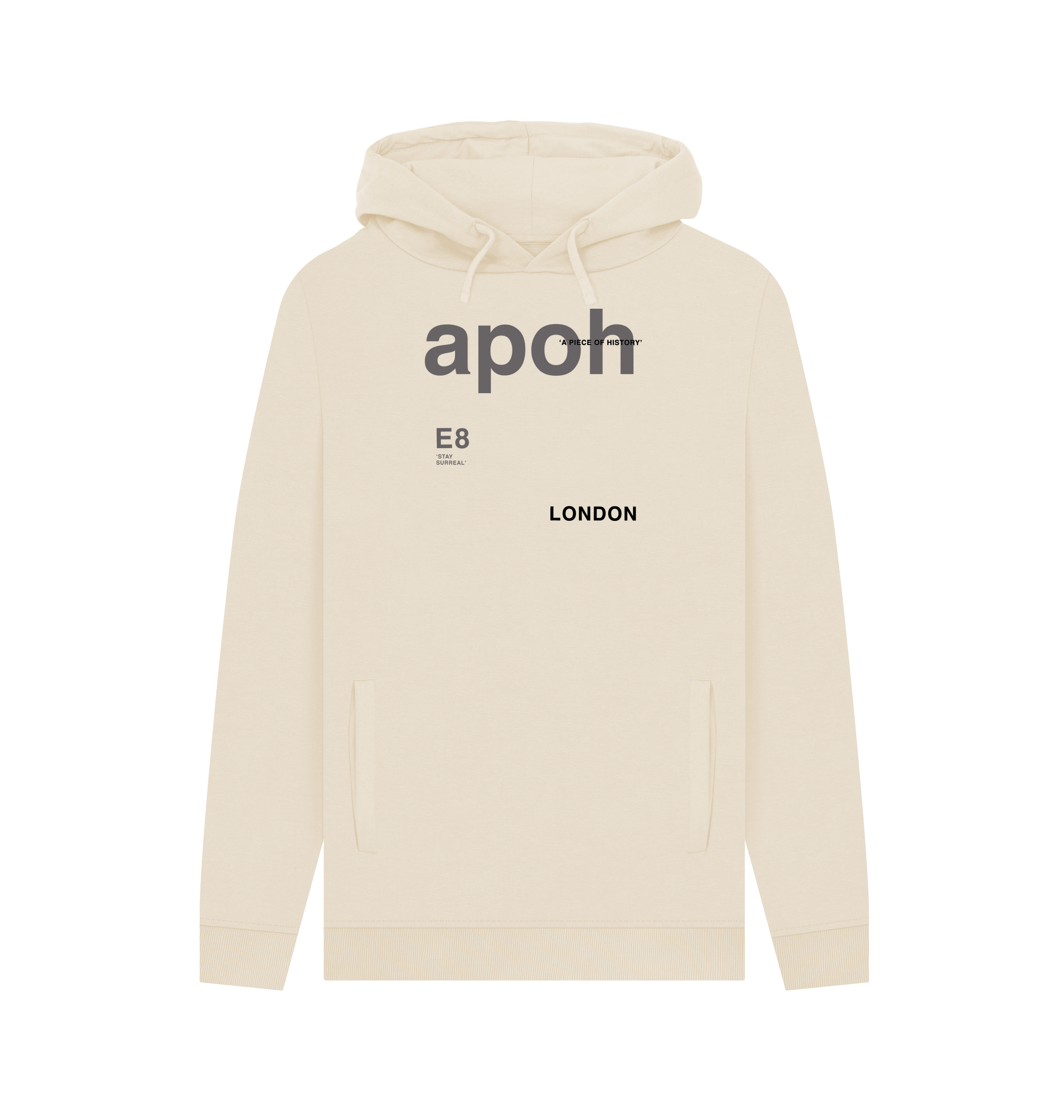 Oat Printed Hoody Front