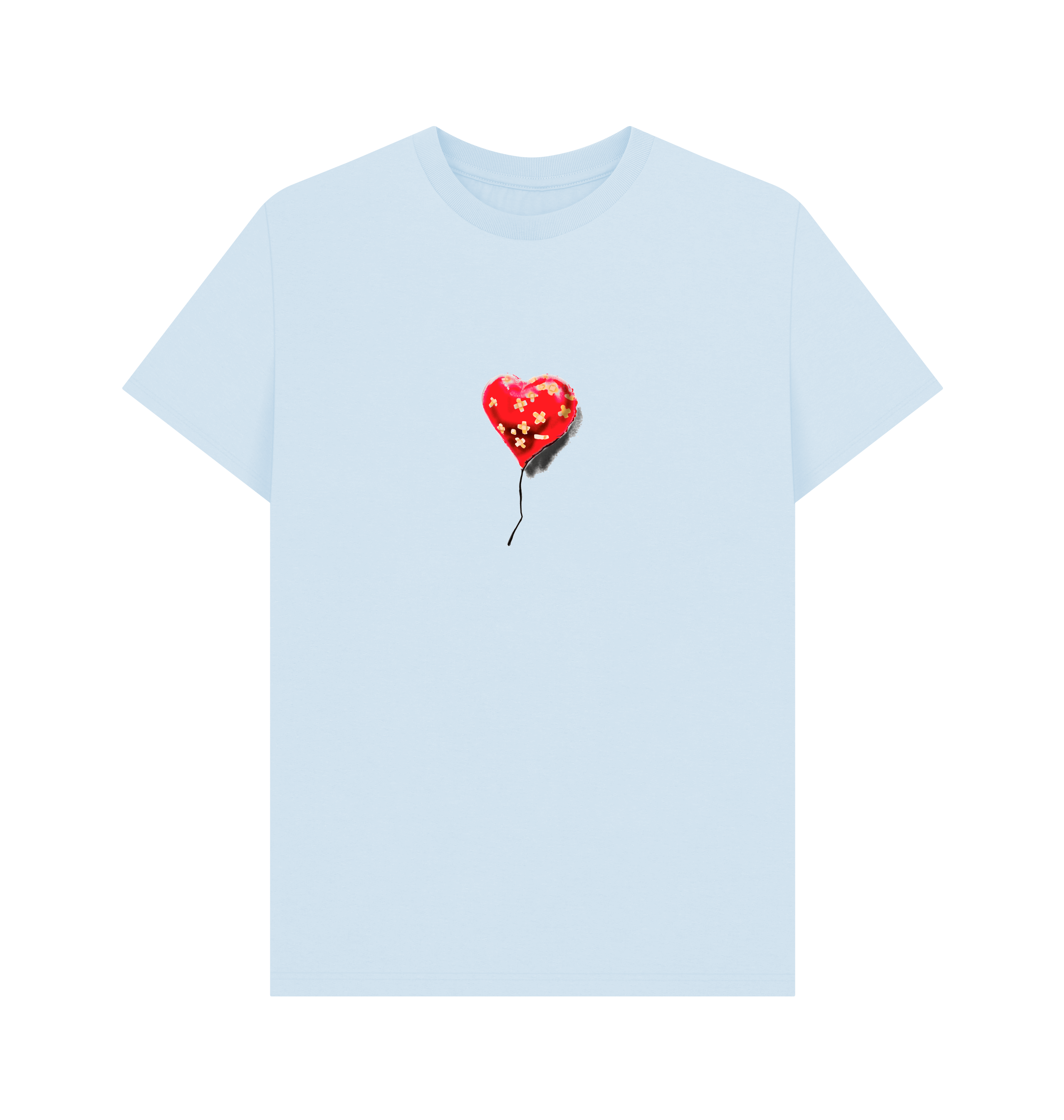 Sky Blue Printed T-shirt Front