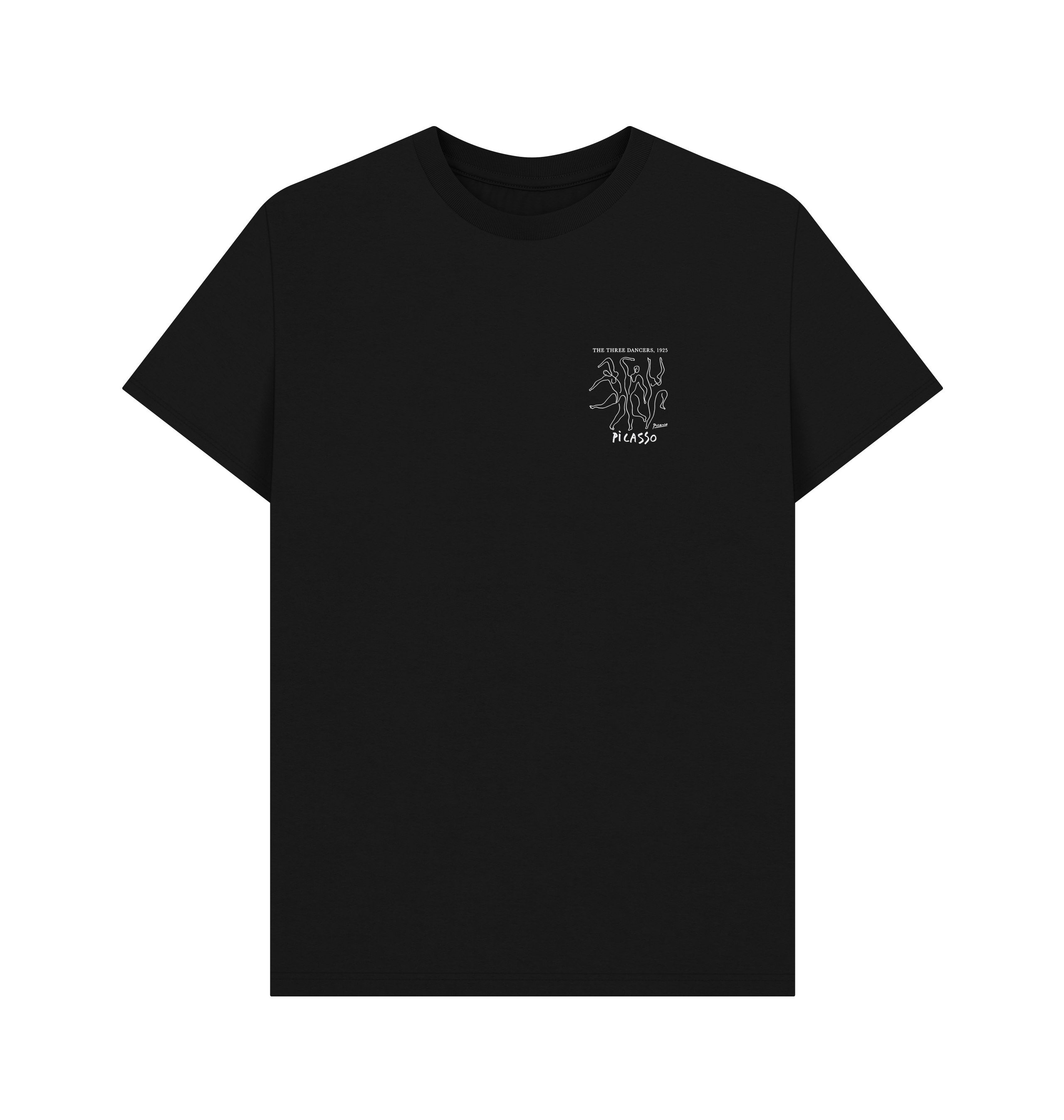 Black Printed T-shirt Front