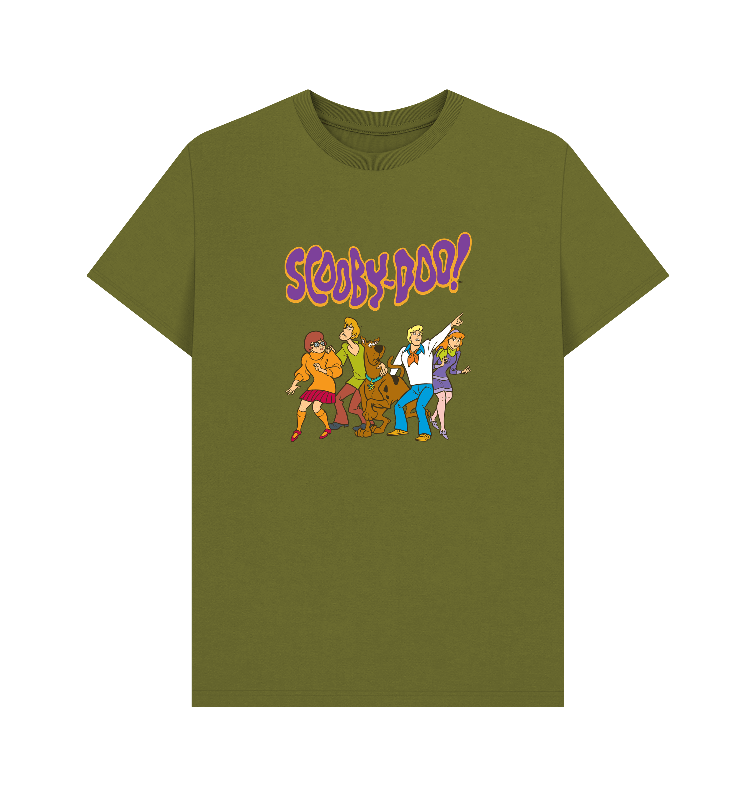 Moss Green Printed T-shirt Front