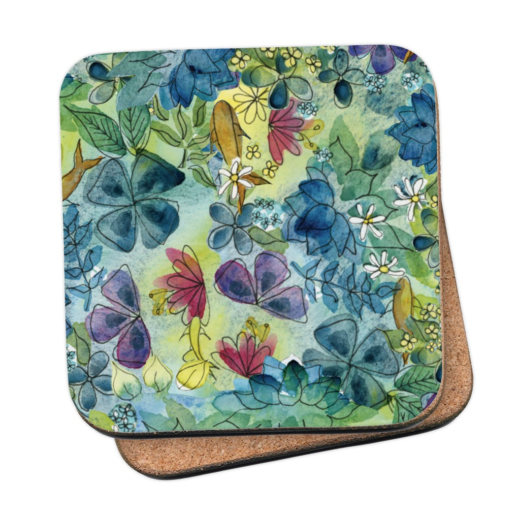 Water Flowers by Badibidu Coaster