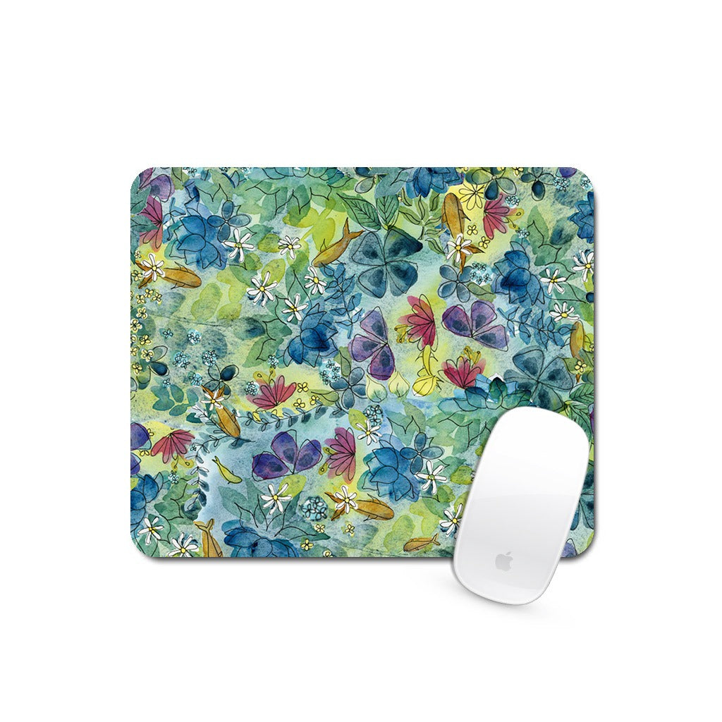 Water Flowers by Badibidu Mouse Mat