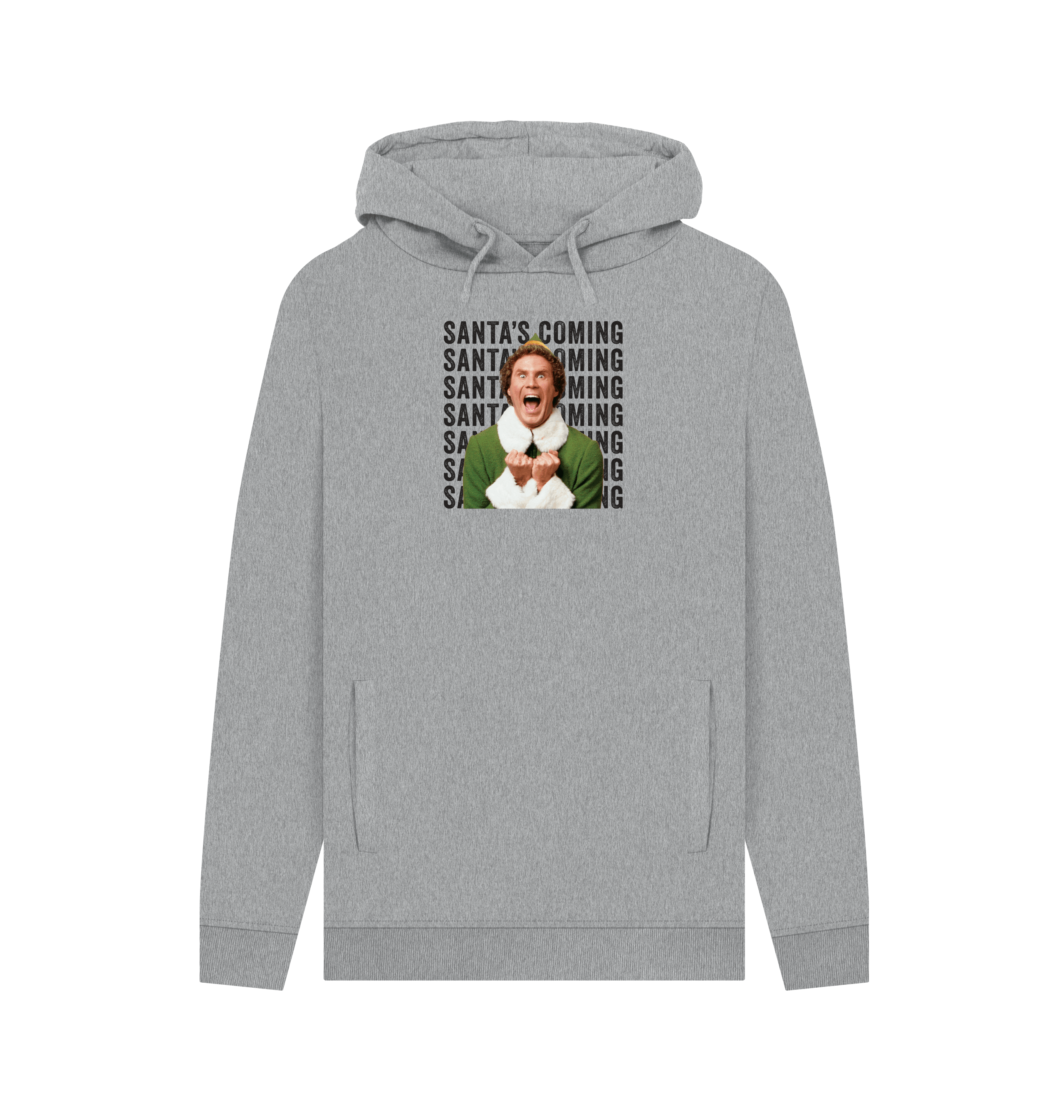 Light Heather Printed Hoody Front