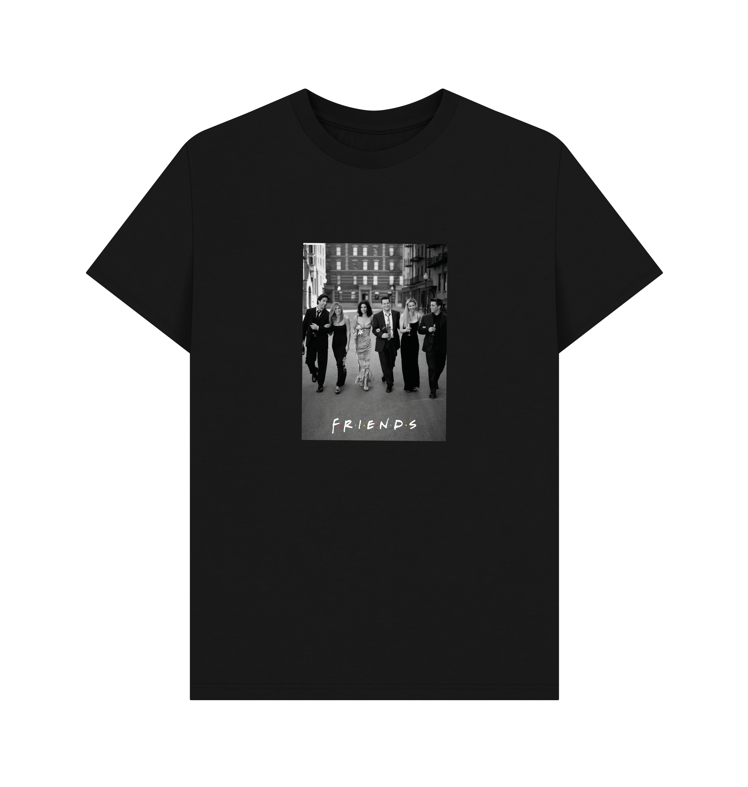 Black Printed T-shirt Front