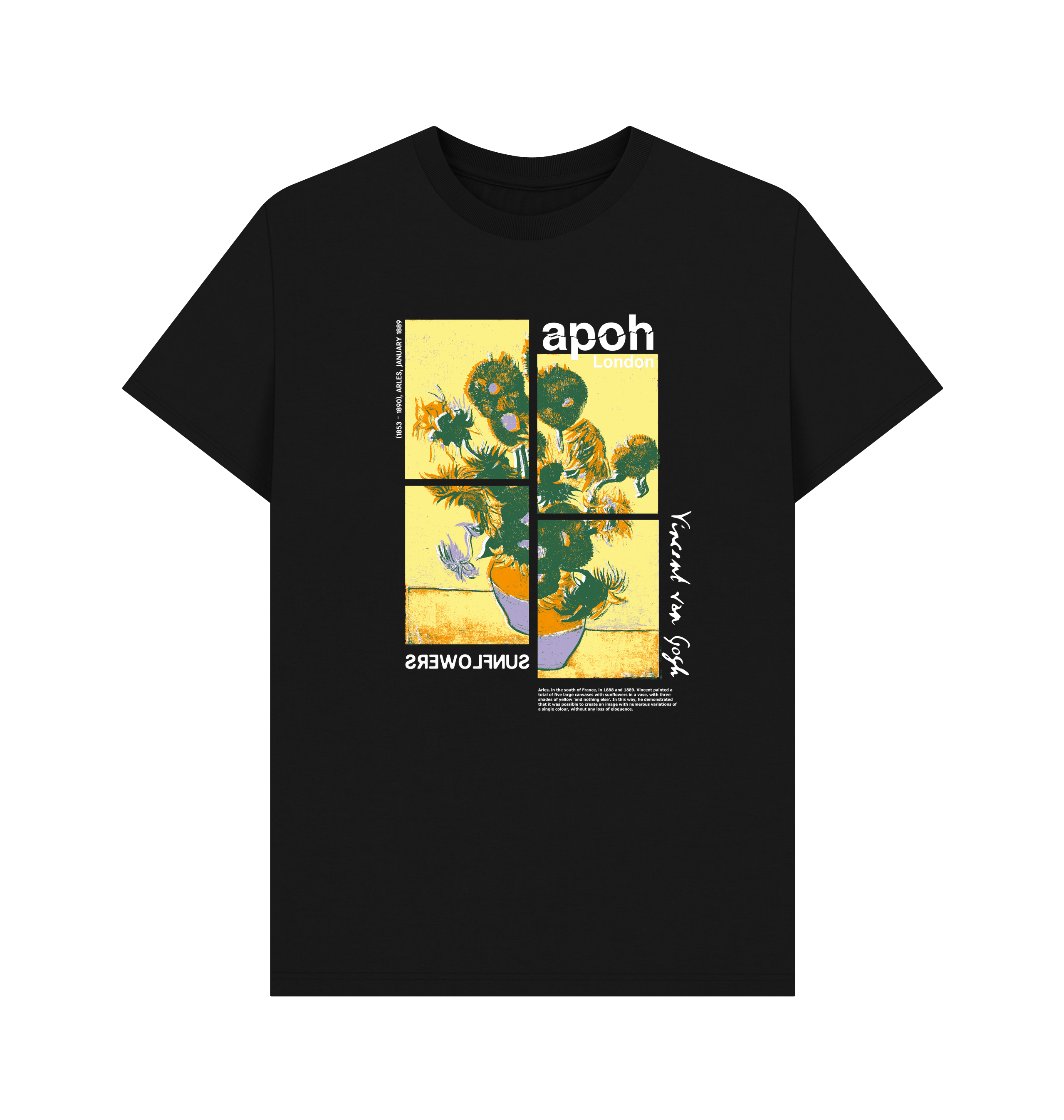 Black Printed T-shirt Front