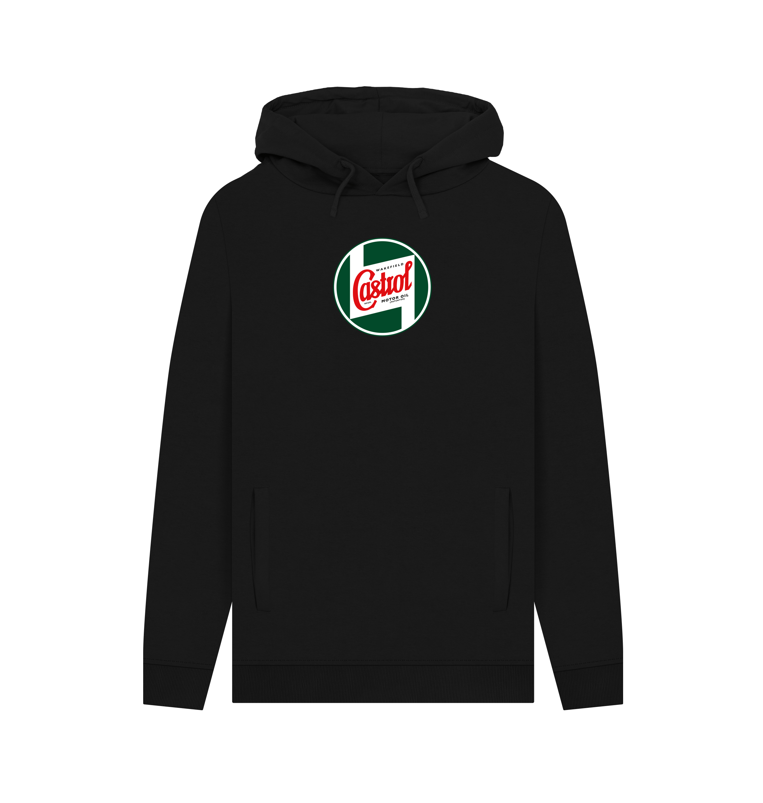 Black Printed Hoody Front