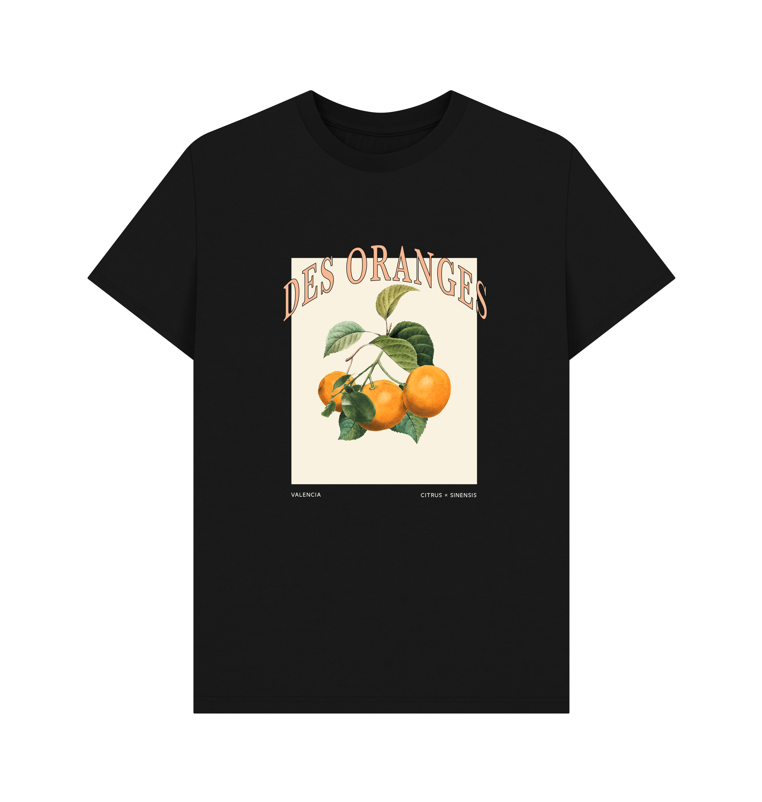 Black Printed T-shirt Front