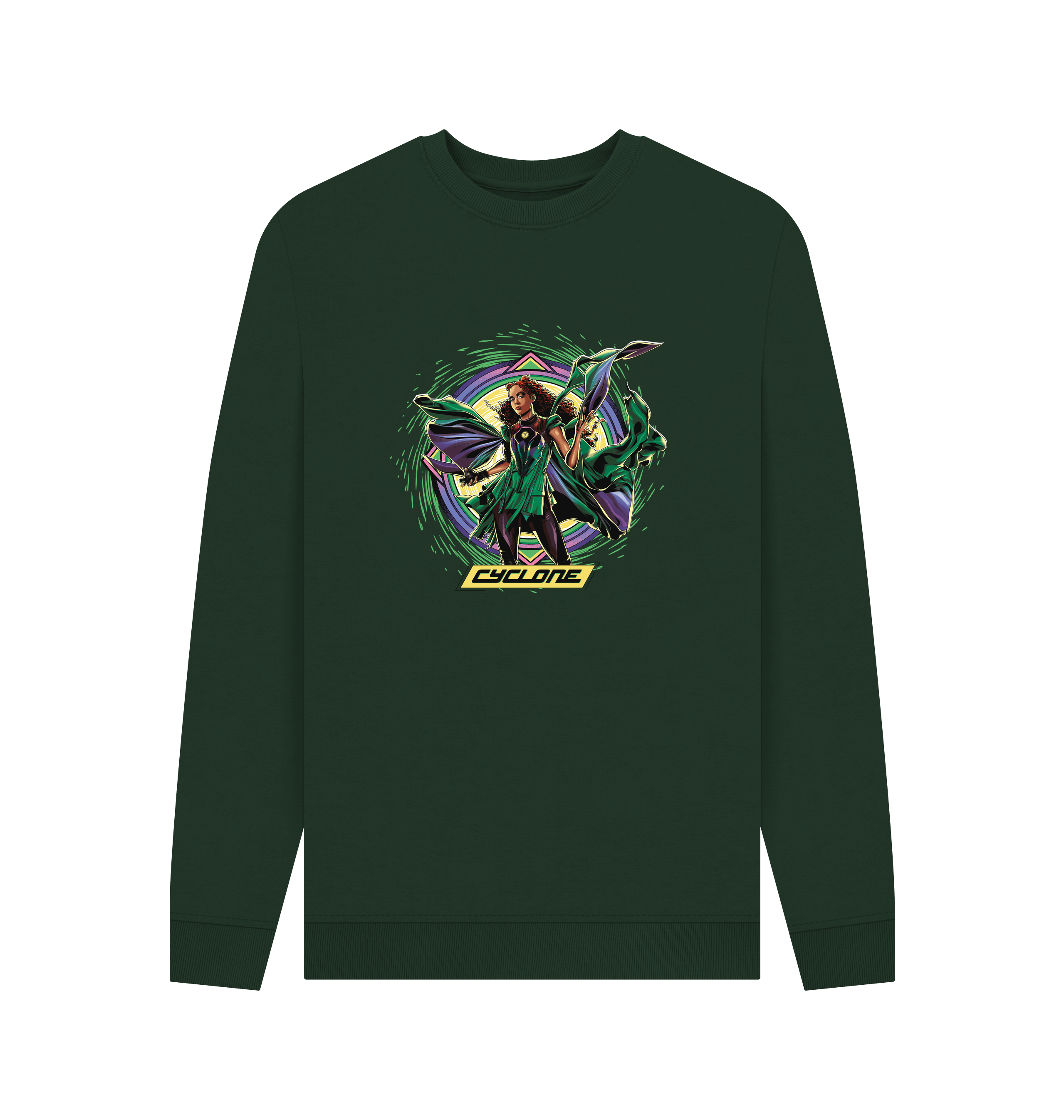 Evergreen Printed Sweater Front
