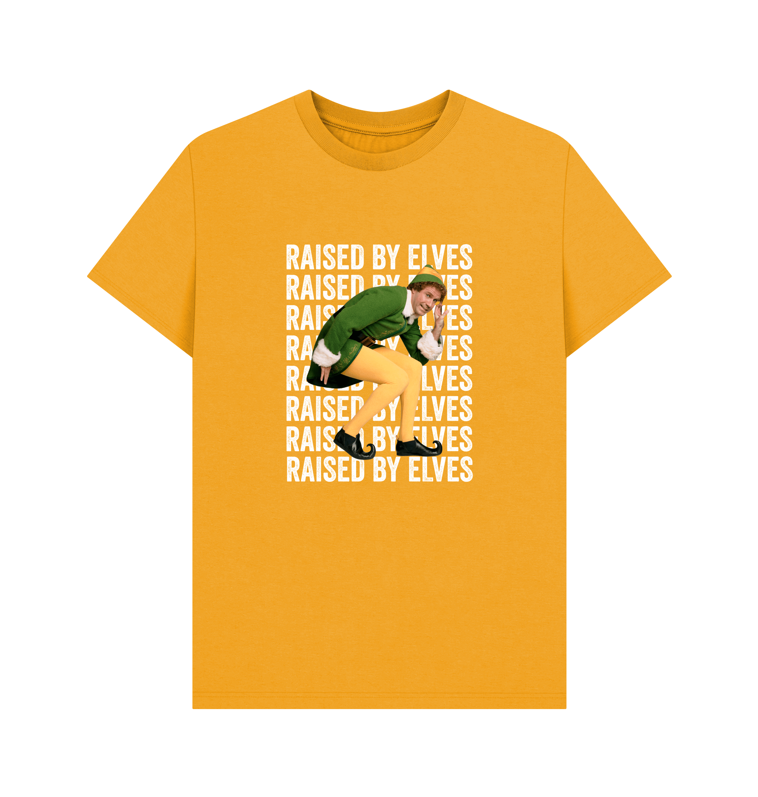 Mustard Printed T-shirt Front