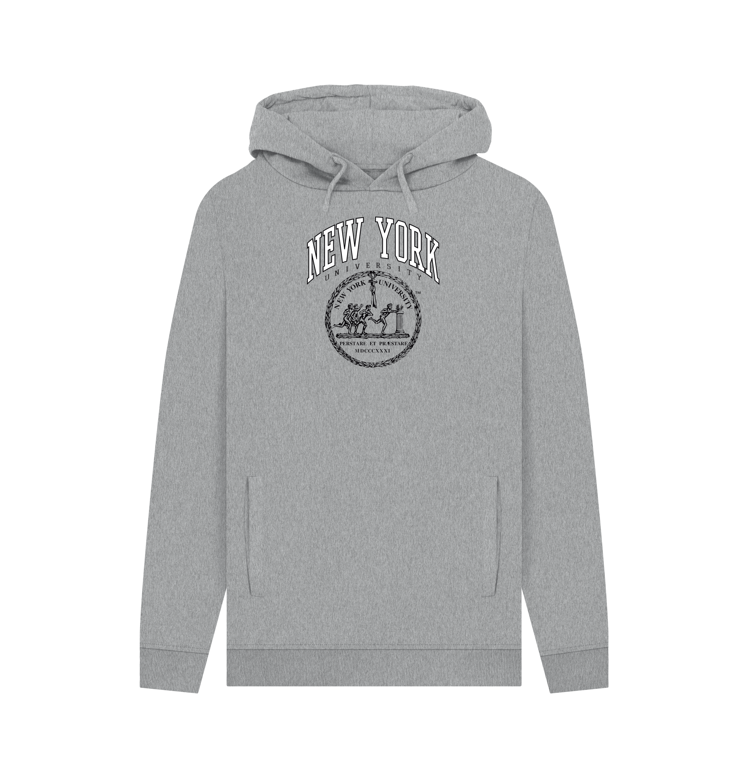 Light Heather Printed Hoody Front