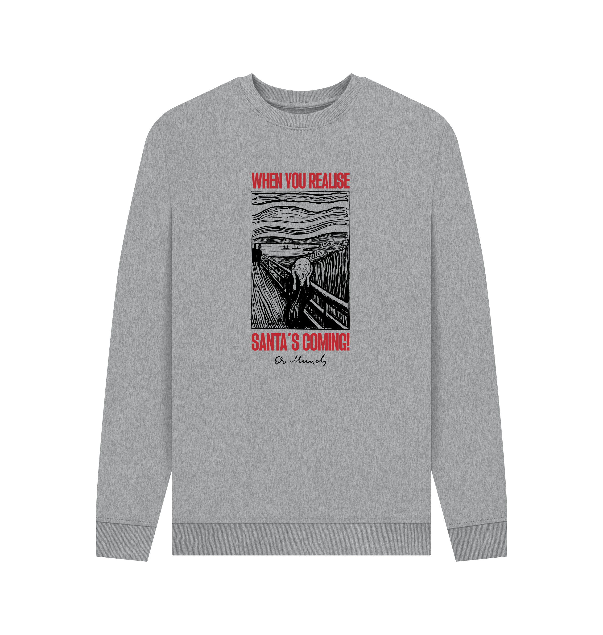 Light Heather Printed Sweater Front