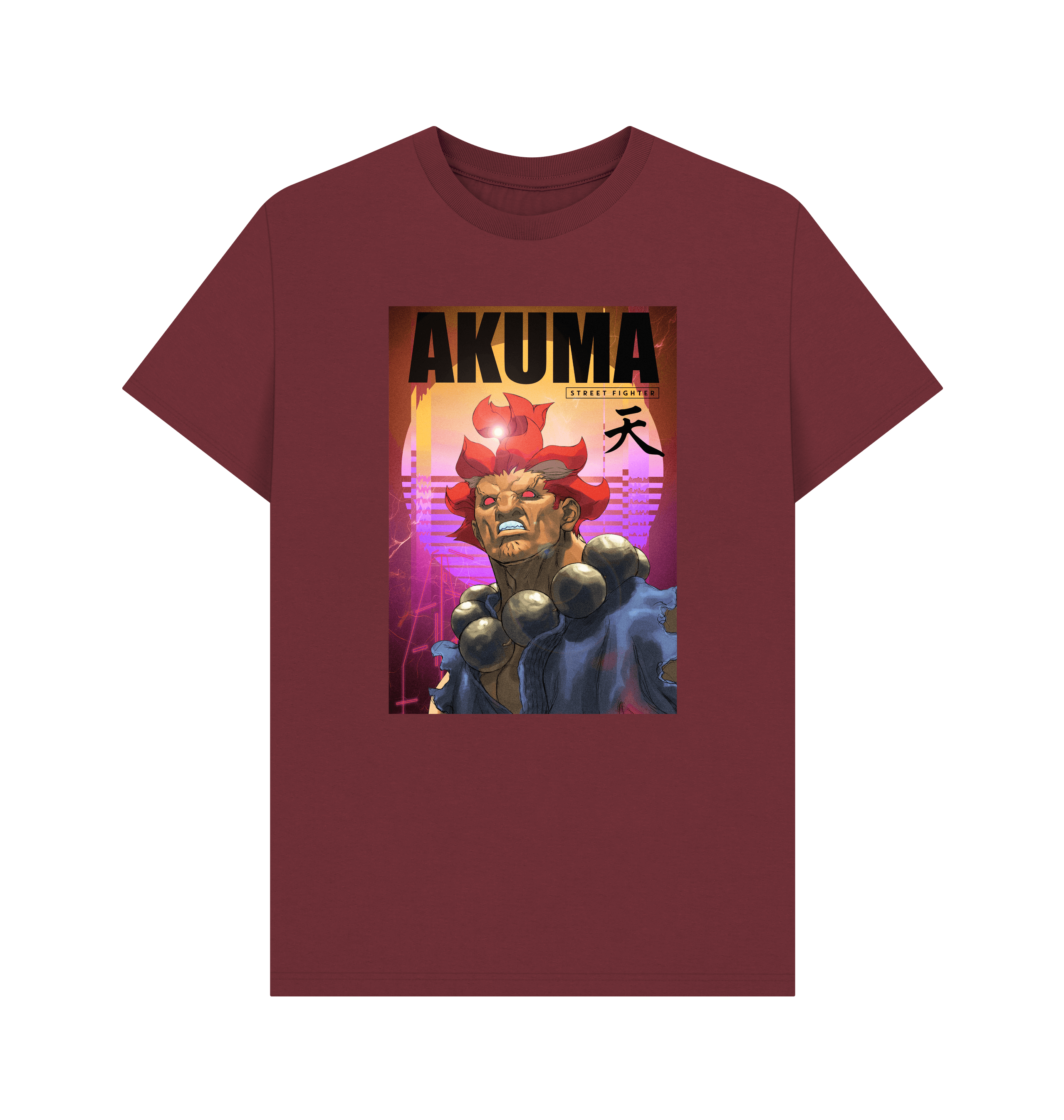 Red Wine Printed T-shirt Front