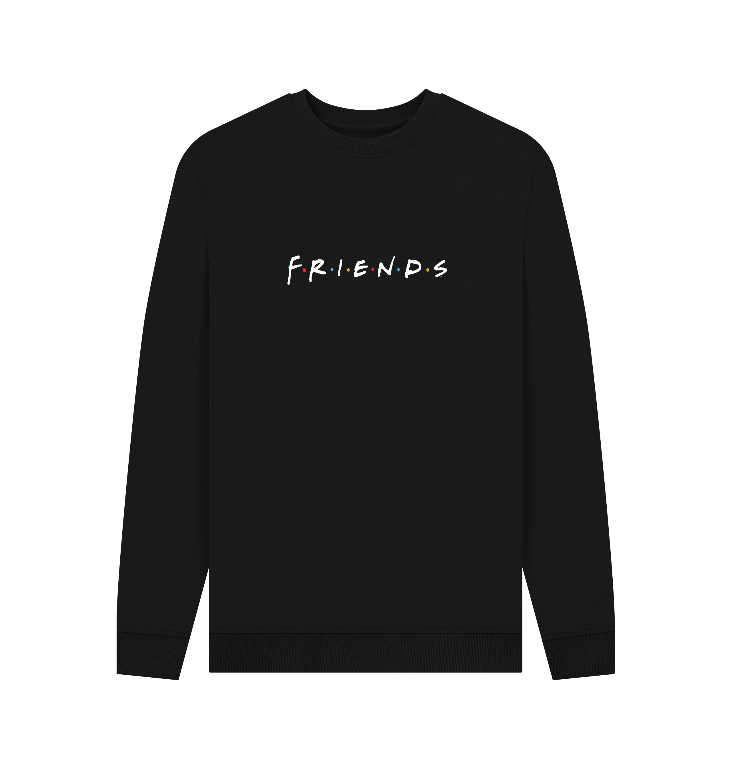 Black Printed Sweater Front