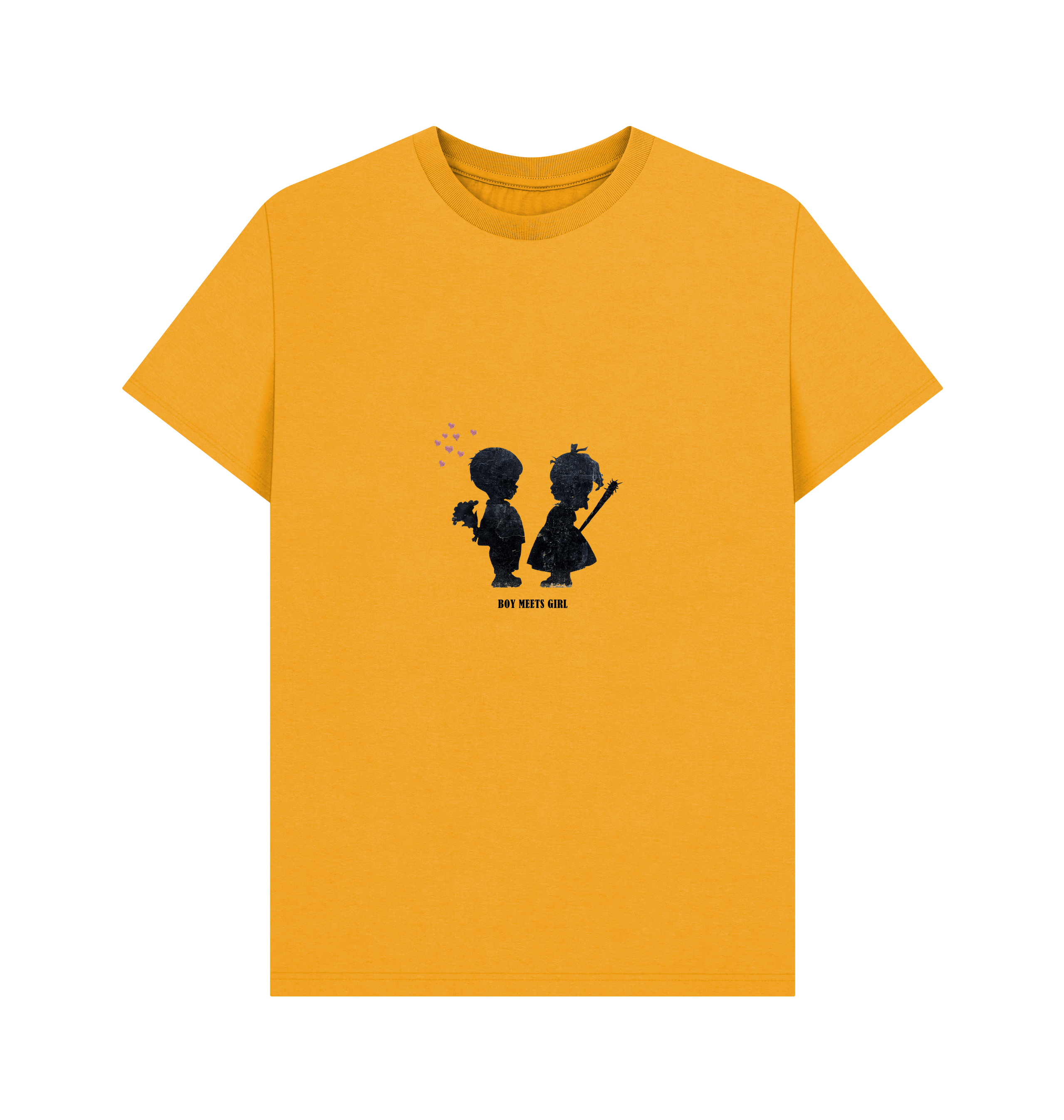 Mustard Printed T-shirt Front