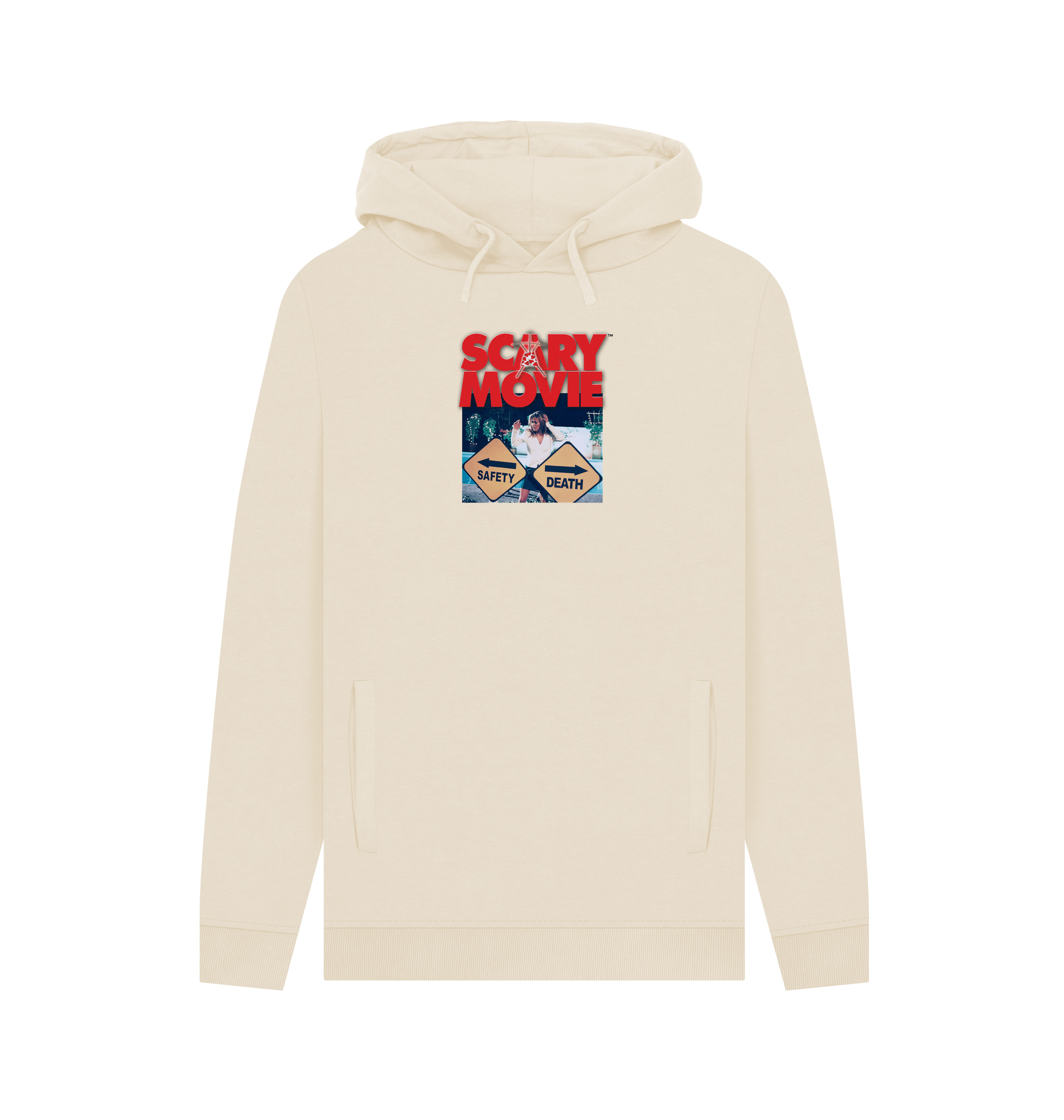 Oat Printed Hoody Front