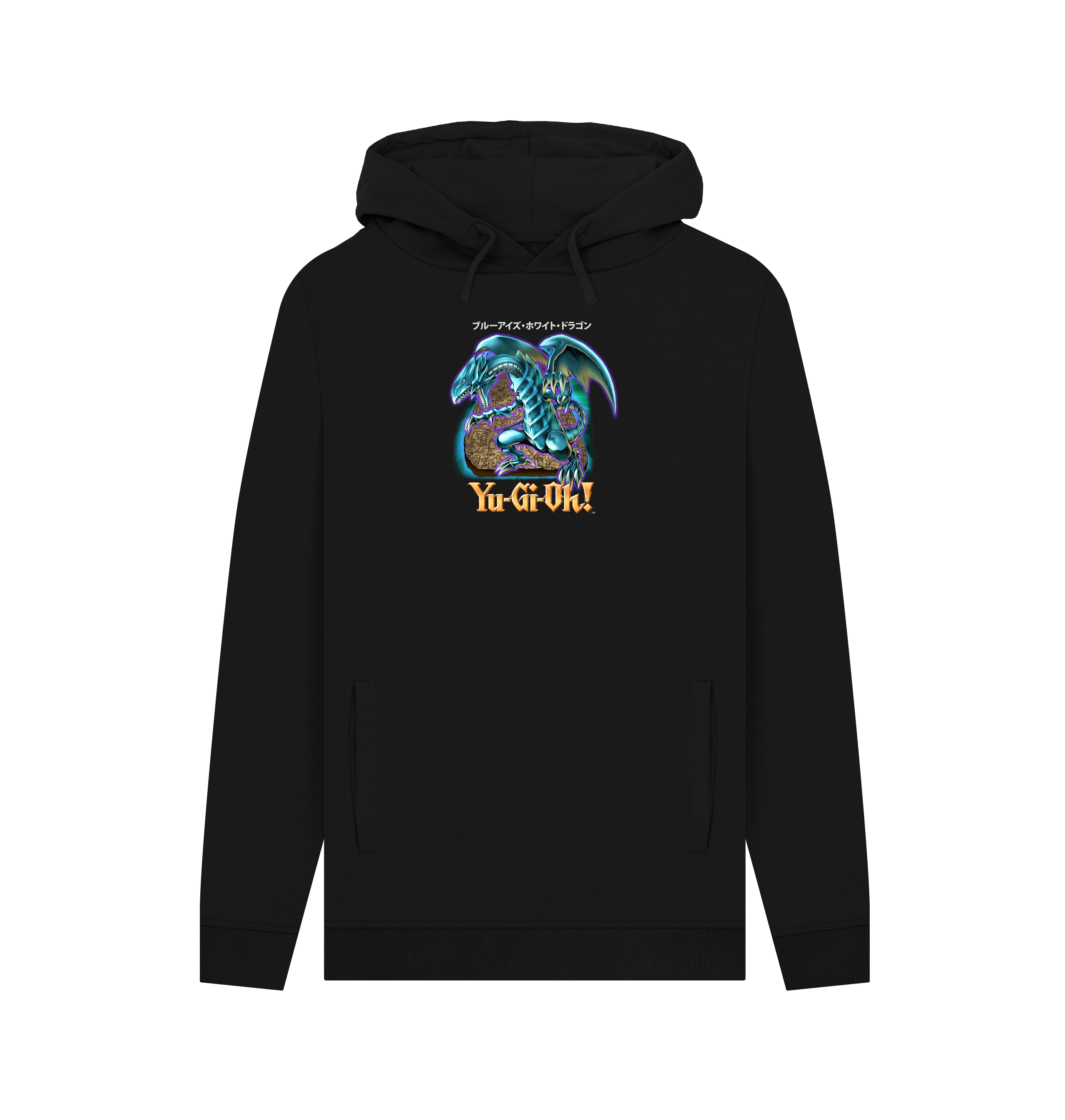 Black Printed Hoody Front