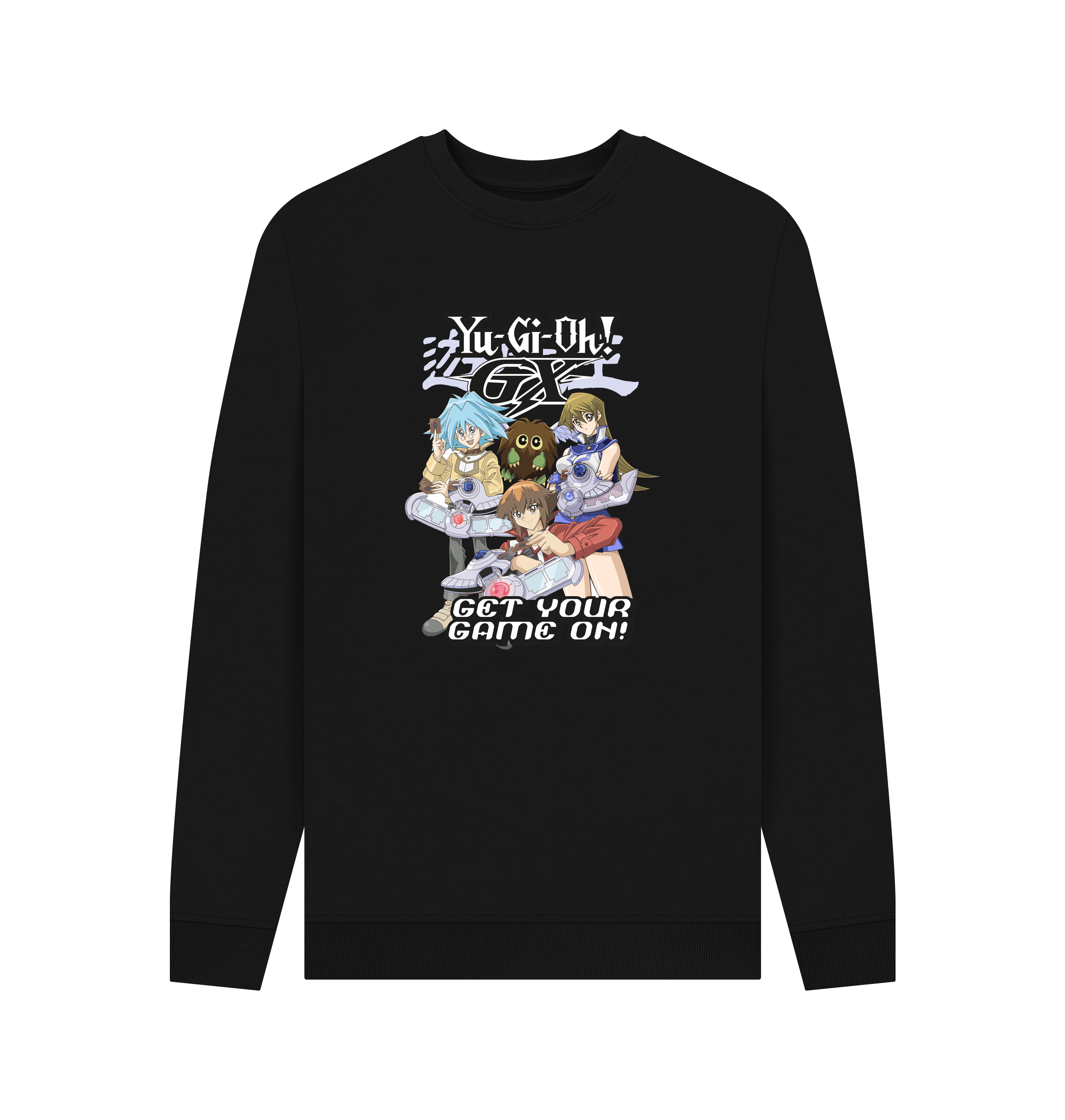 Black Printed Sweater Front