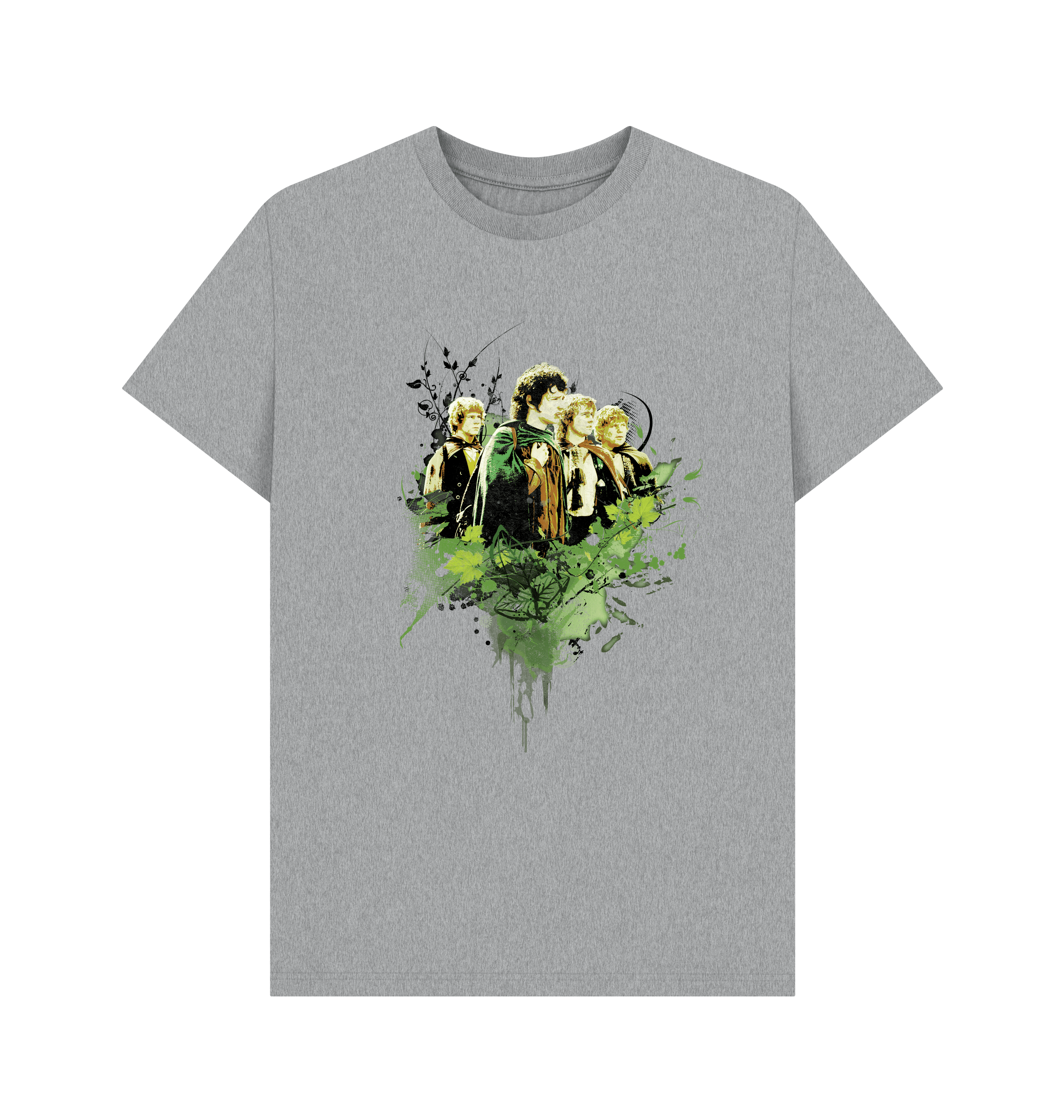 Athletic Grey Printed T-shirt Front