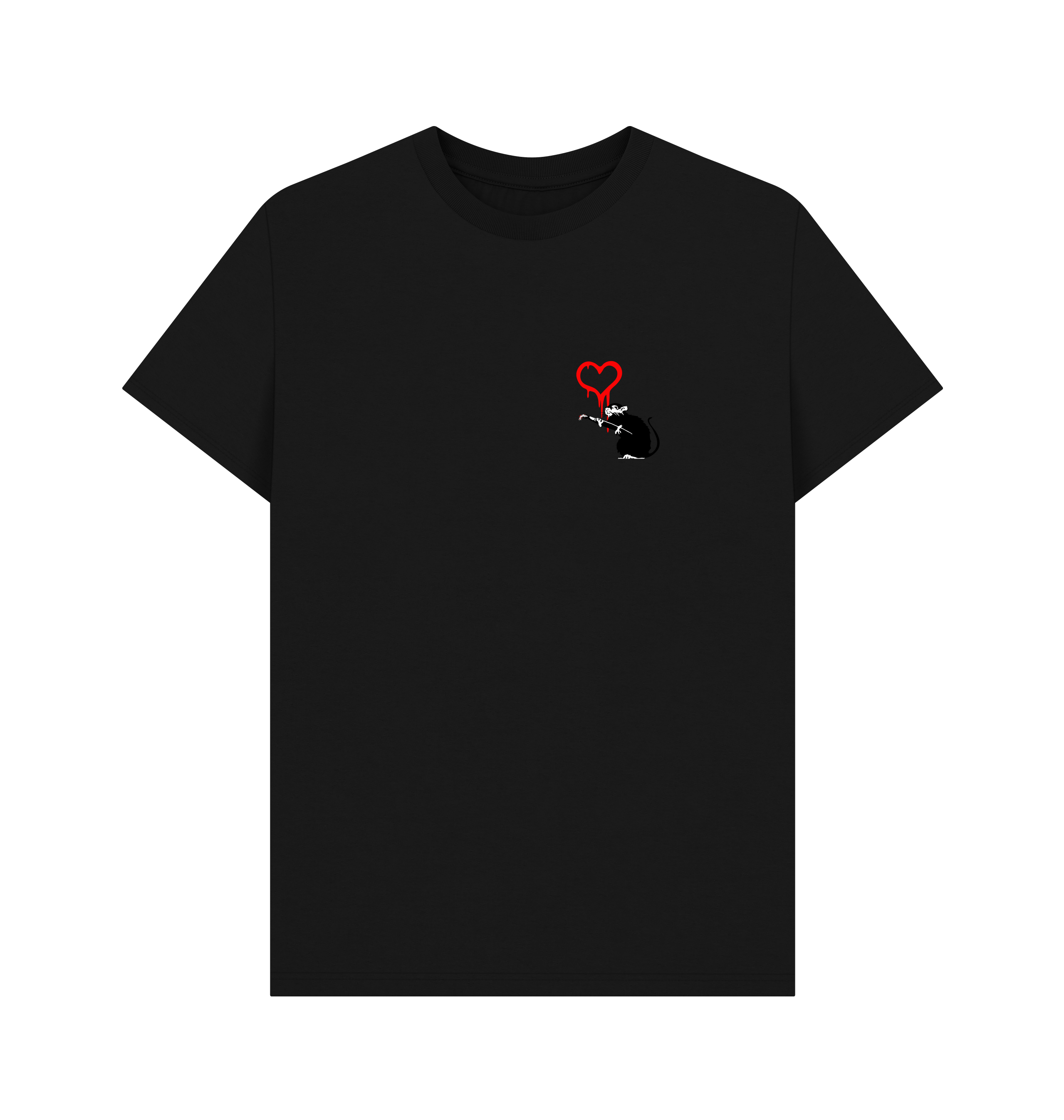 Black Printed T-shirt Front