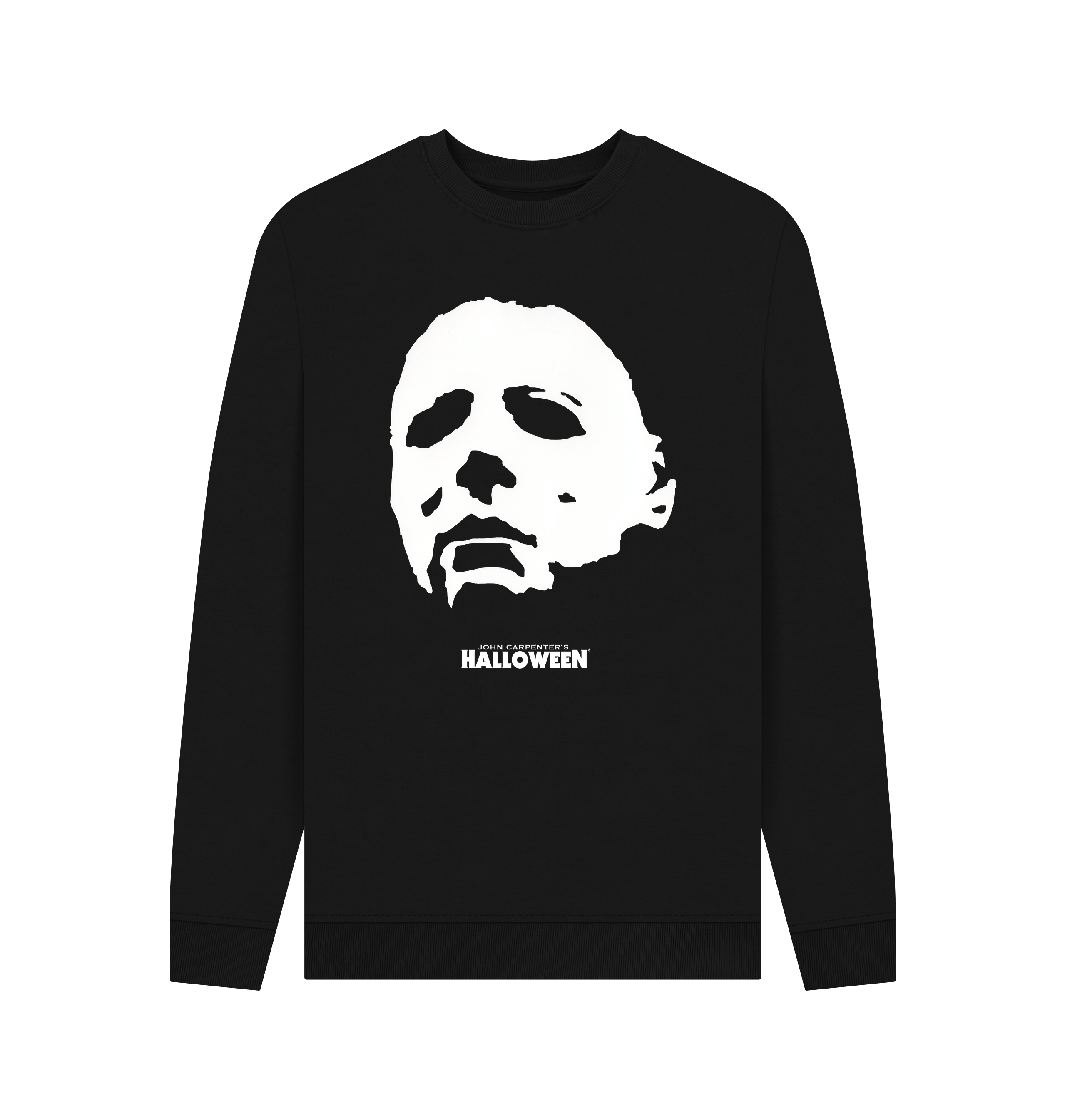 Black Printed Sweater Front