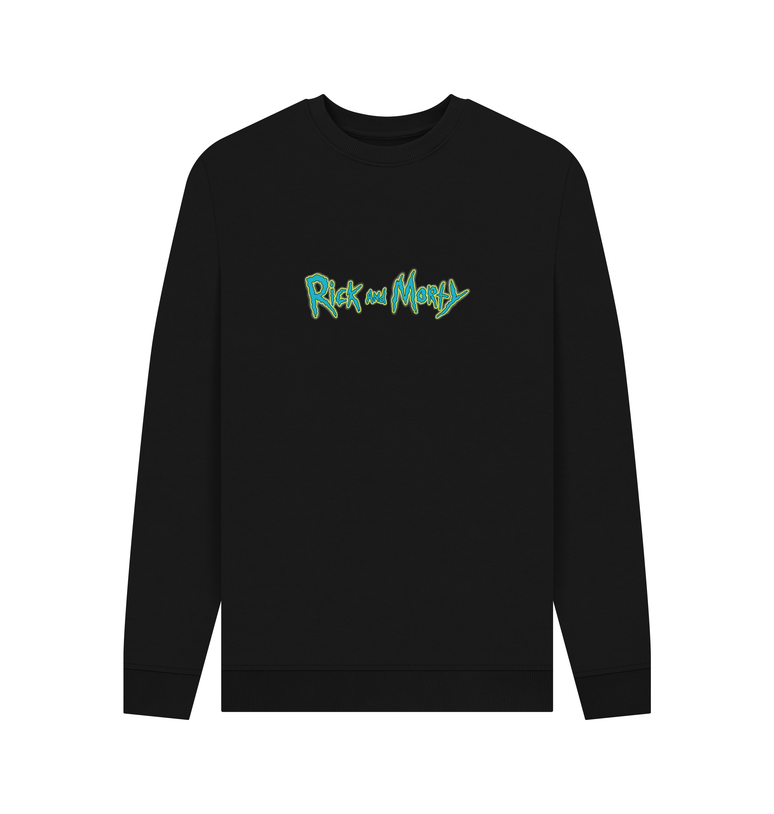 Black Printed Sweater Front