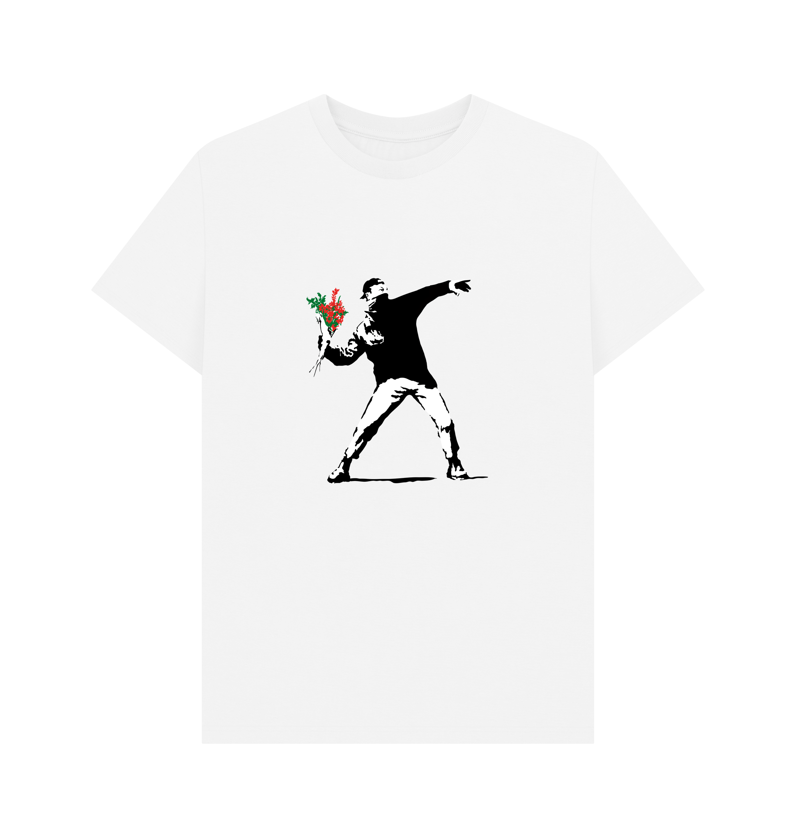 White Printed T-shirt Front