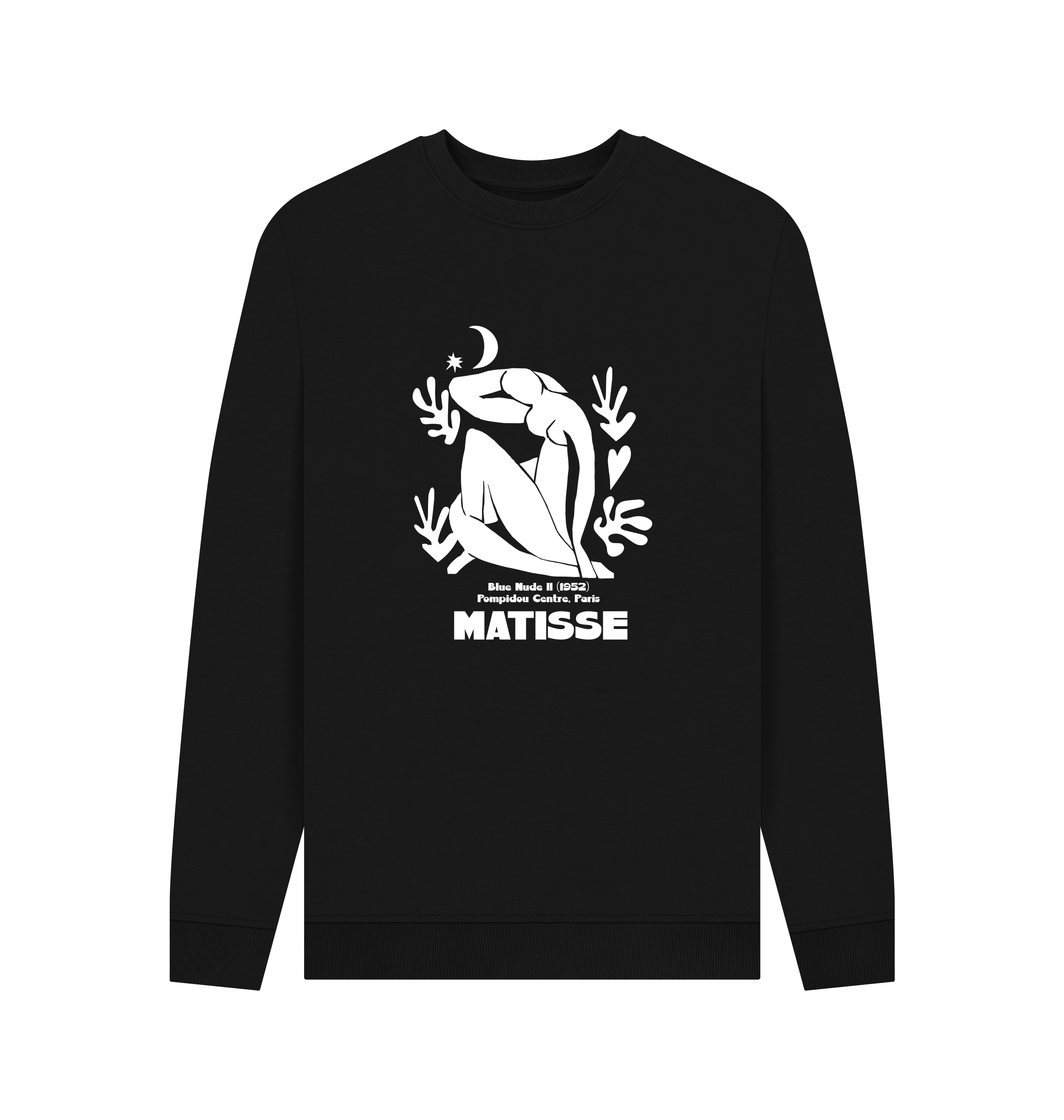 Black Printed Sweater Front