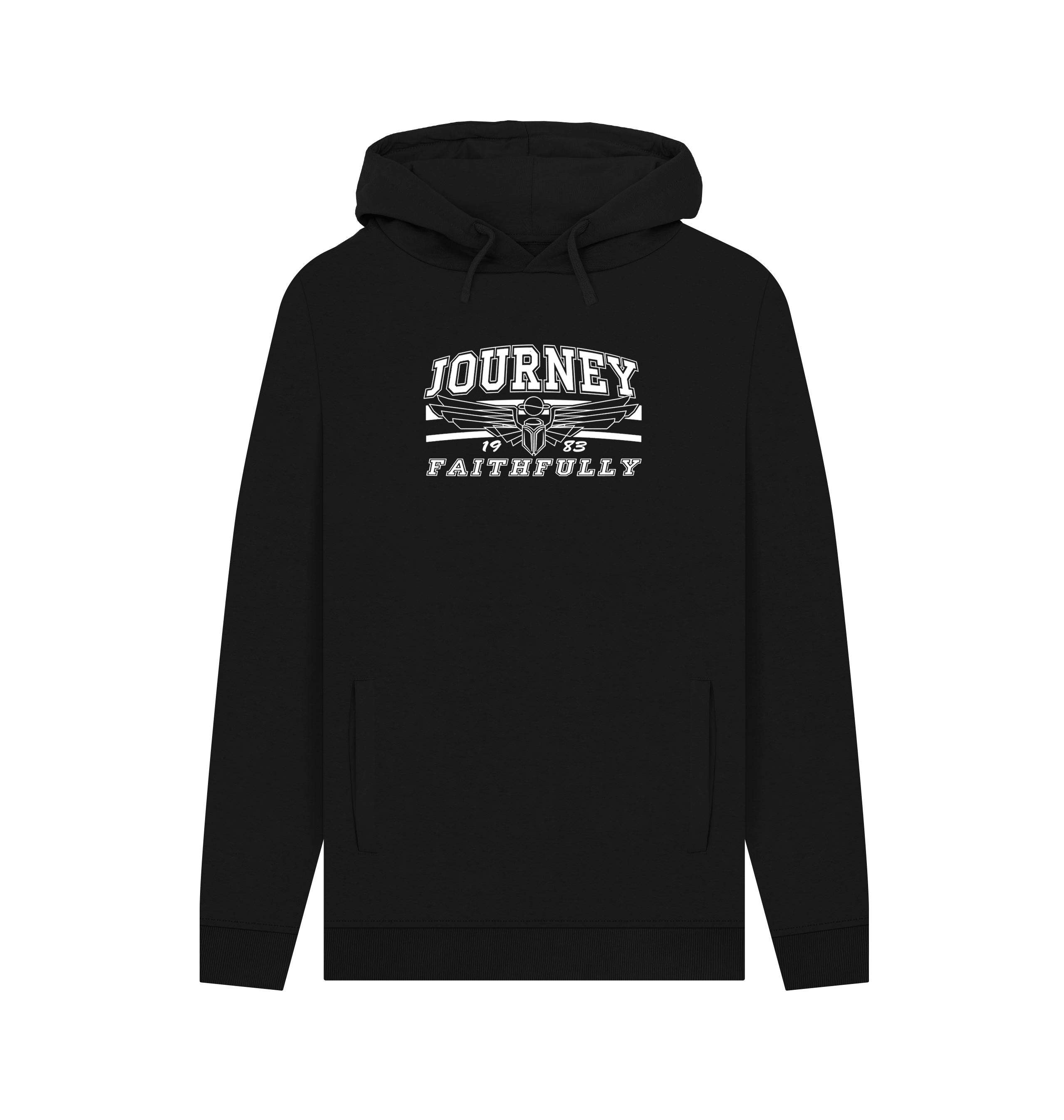 Black Printed Hoody Front