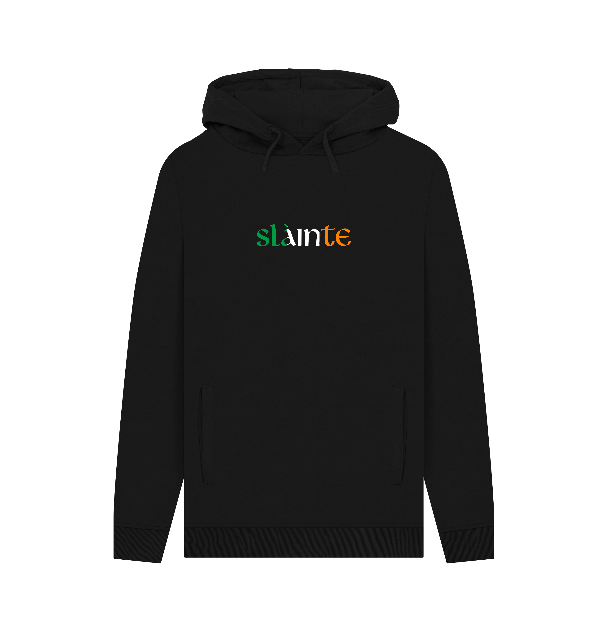 Black Printed Hoody Front