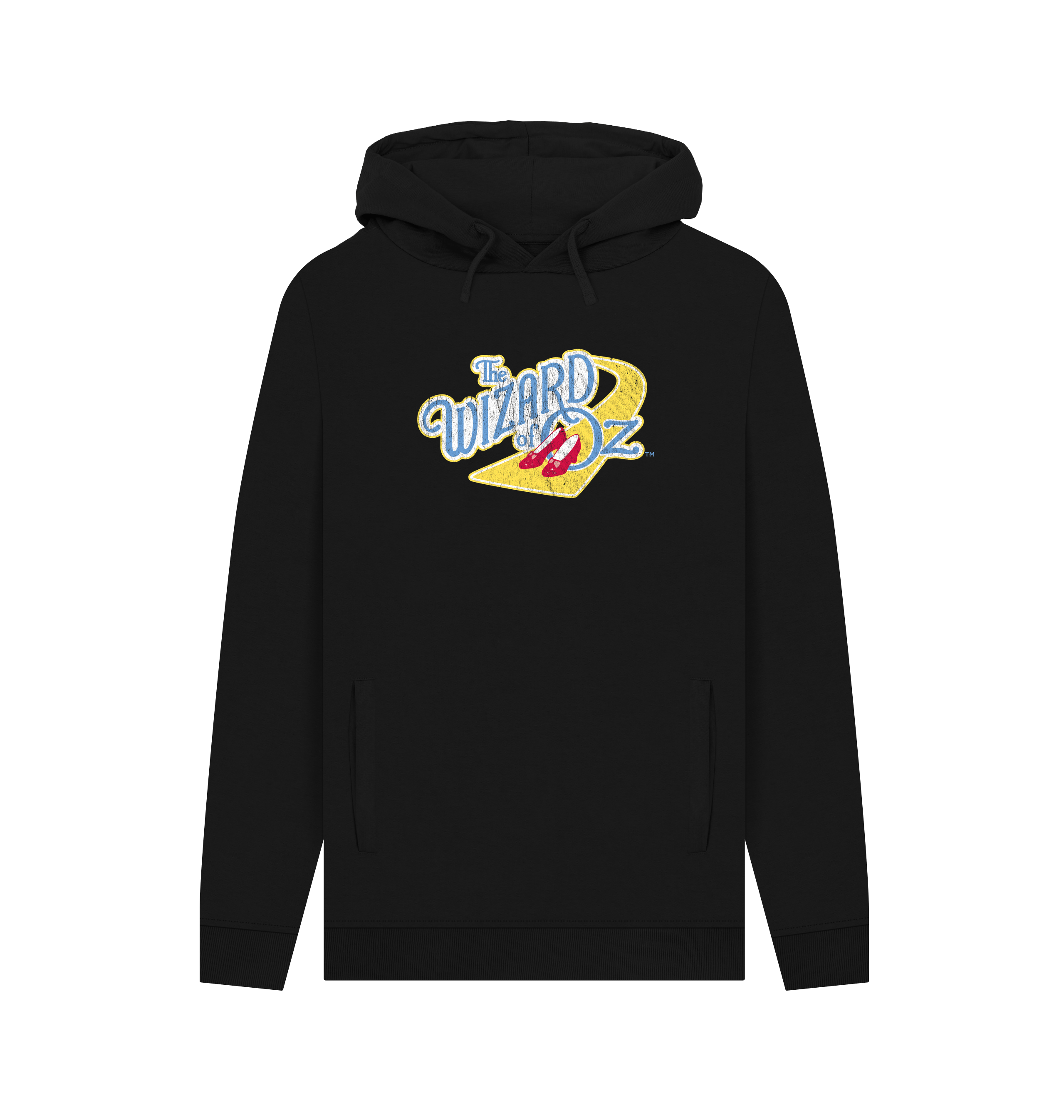 Black Printed Hoody Front