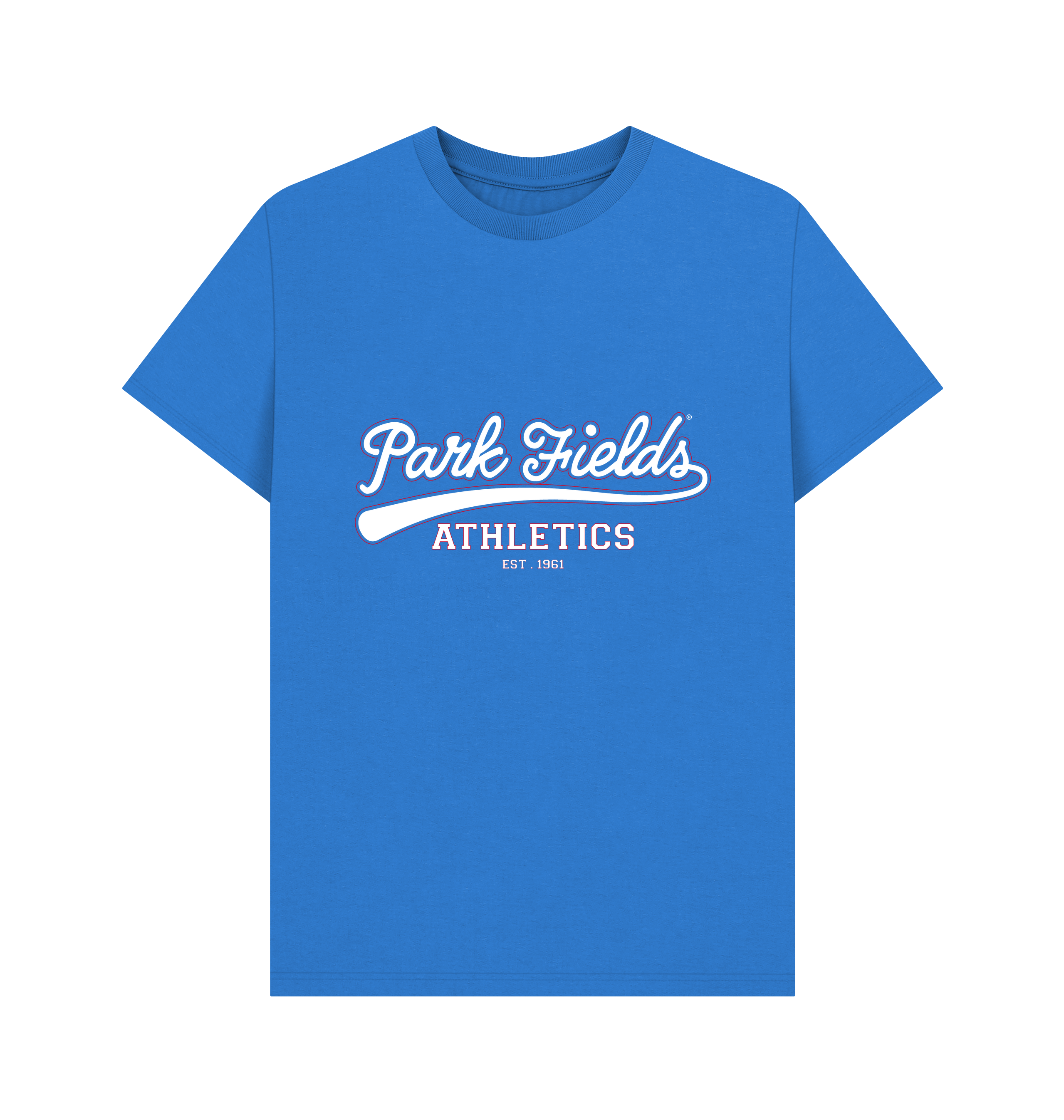 Bright Blue Printed T-shirt Front