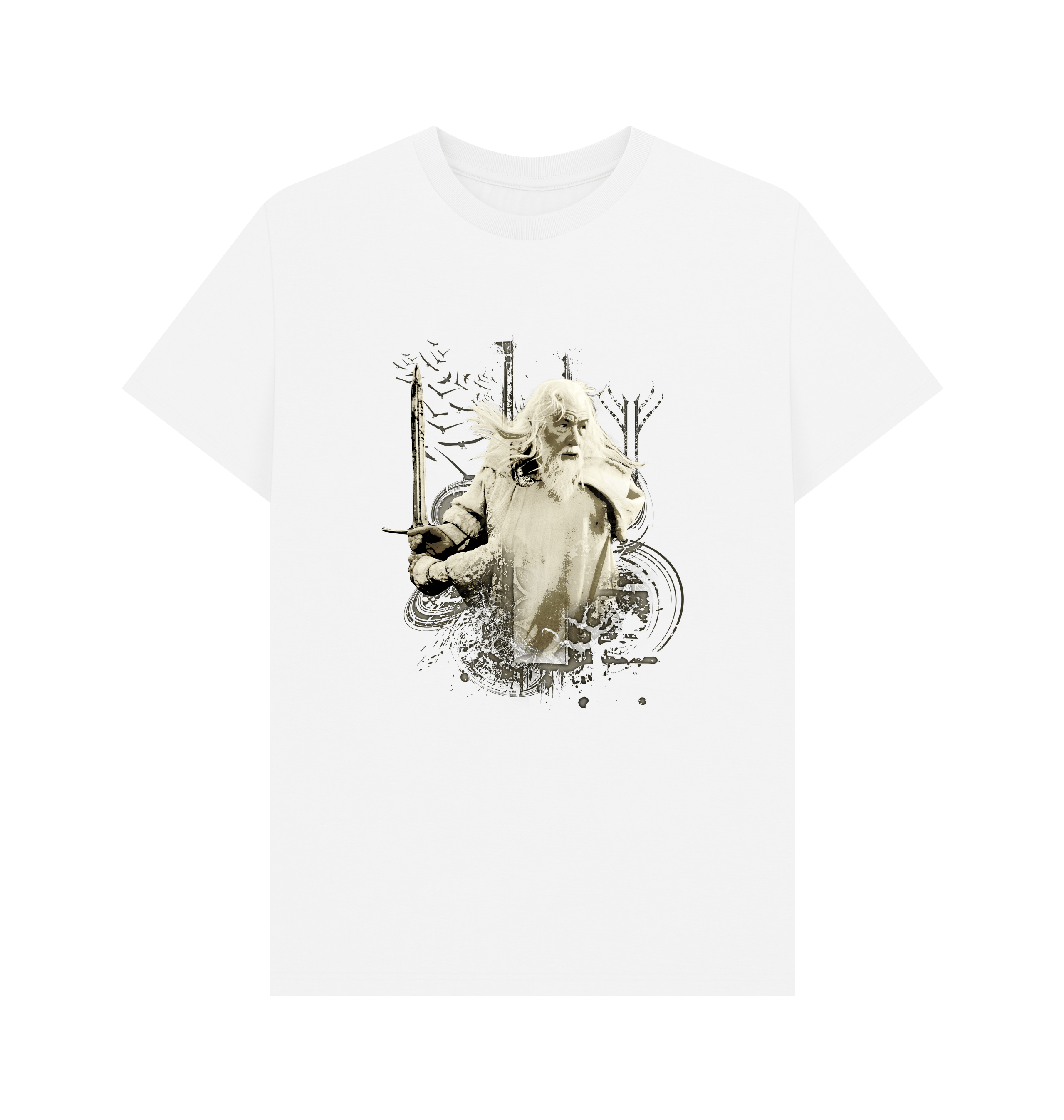 White Printed T-shirt Front