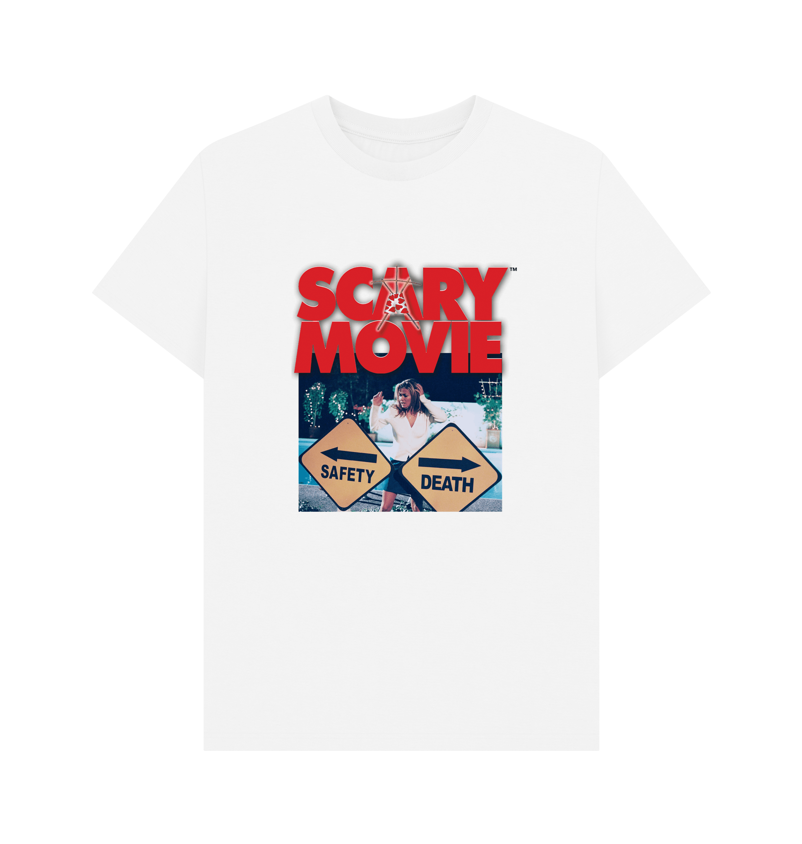 White Printed T-shirt Front