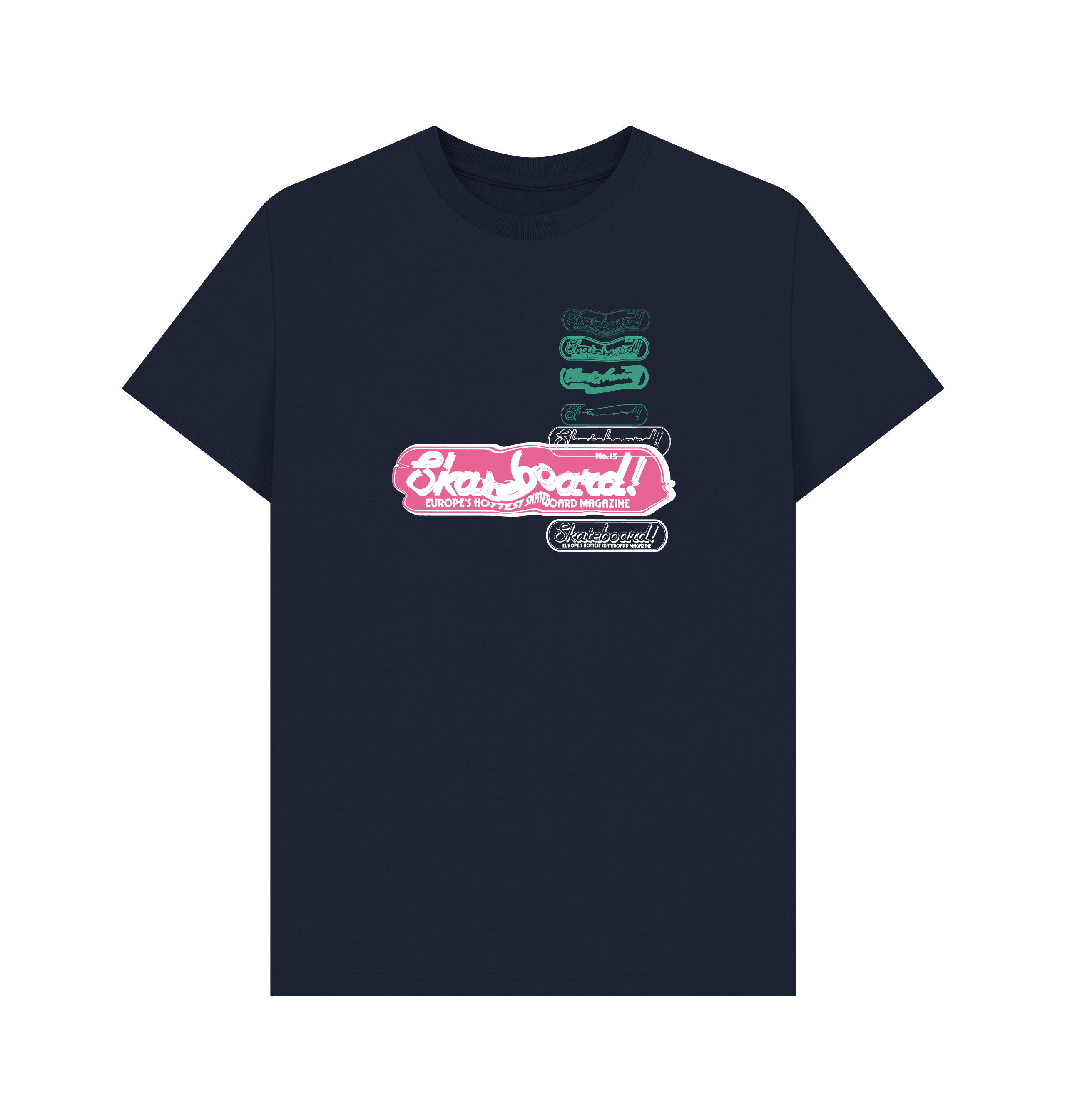 Navy Blue Printed T-shirt Front