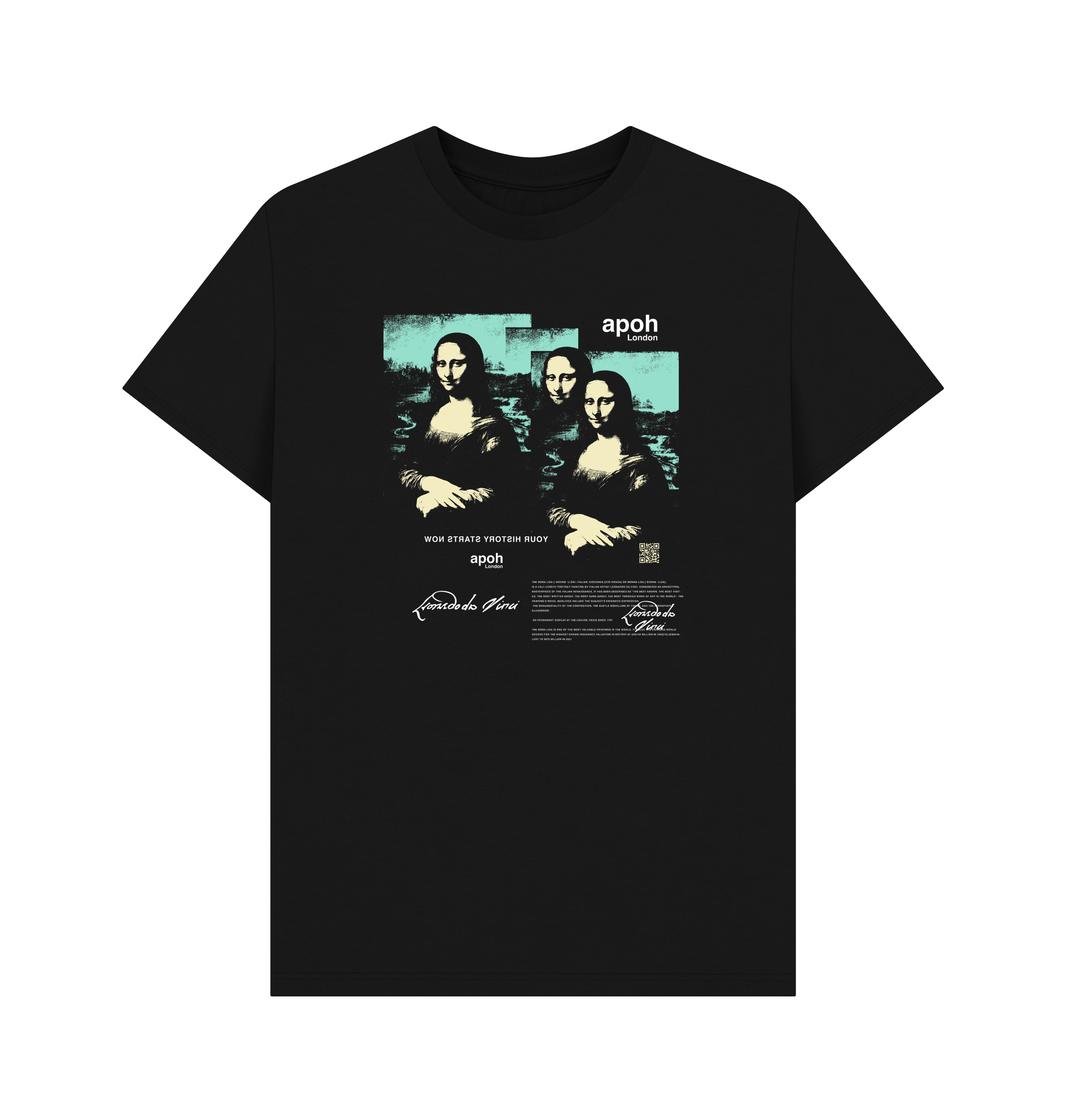 Black Printed T-shirt Front