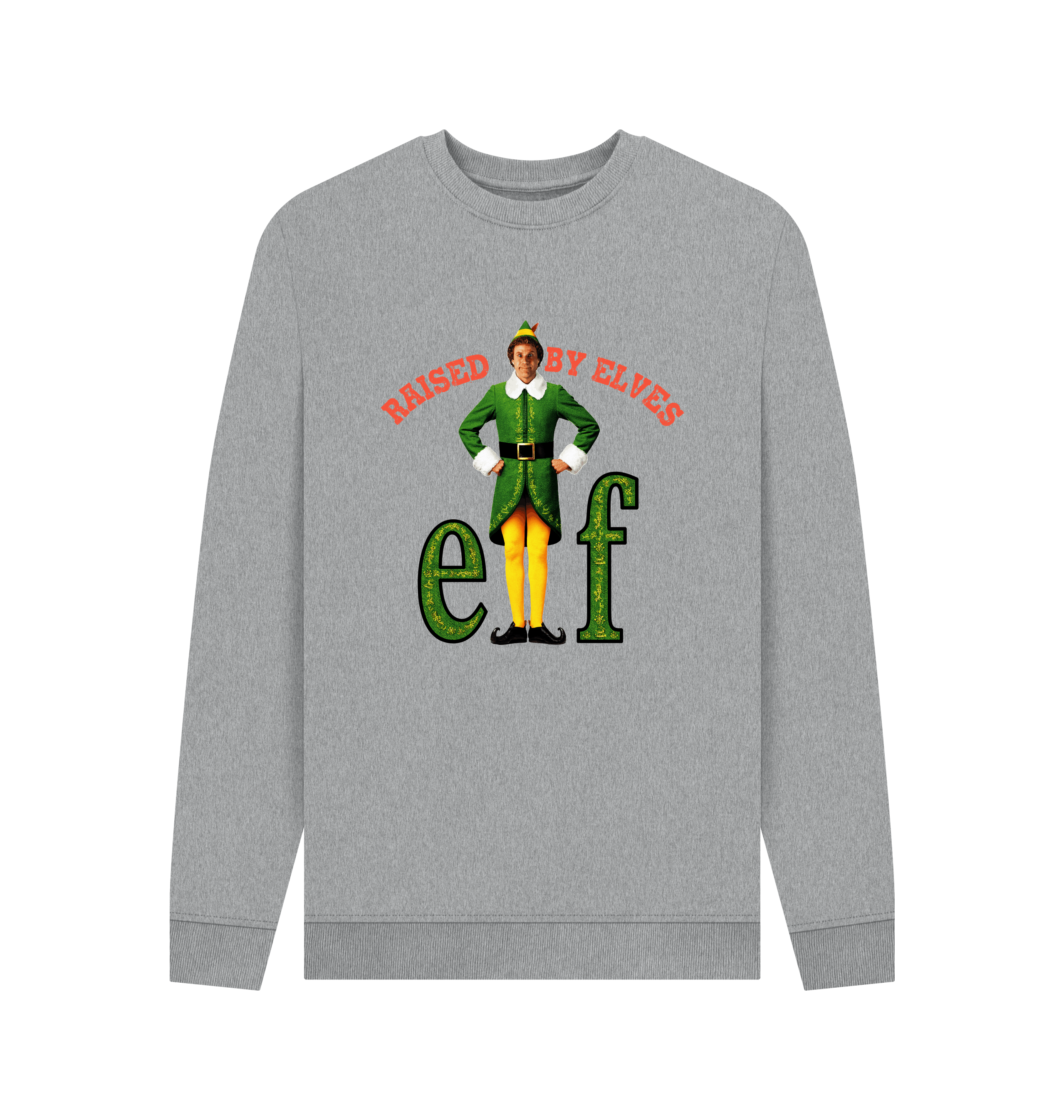 Light Heather Printed Sweater Front