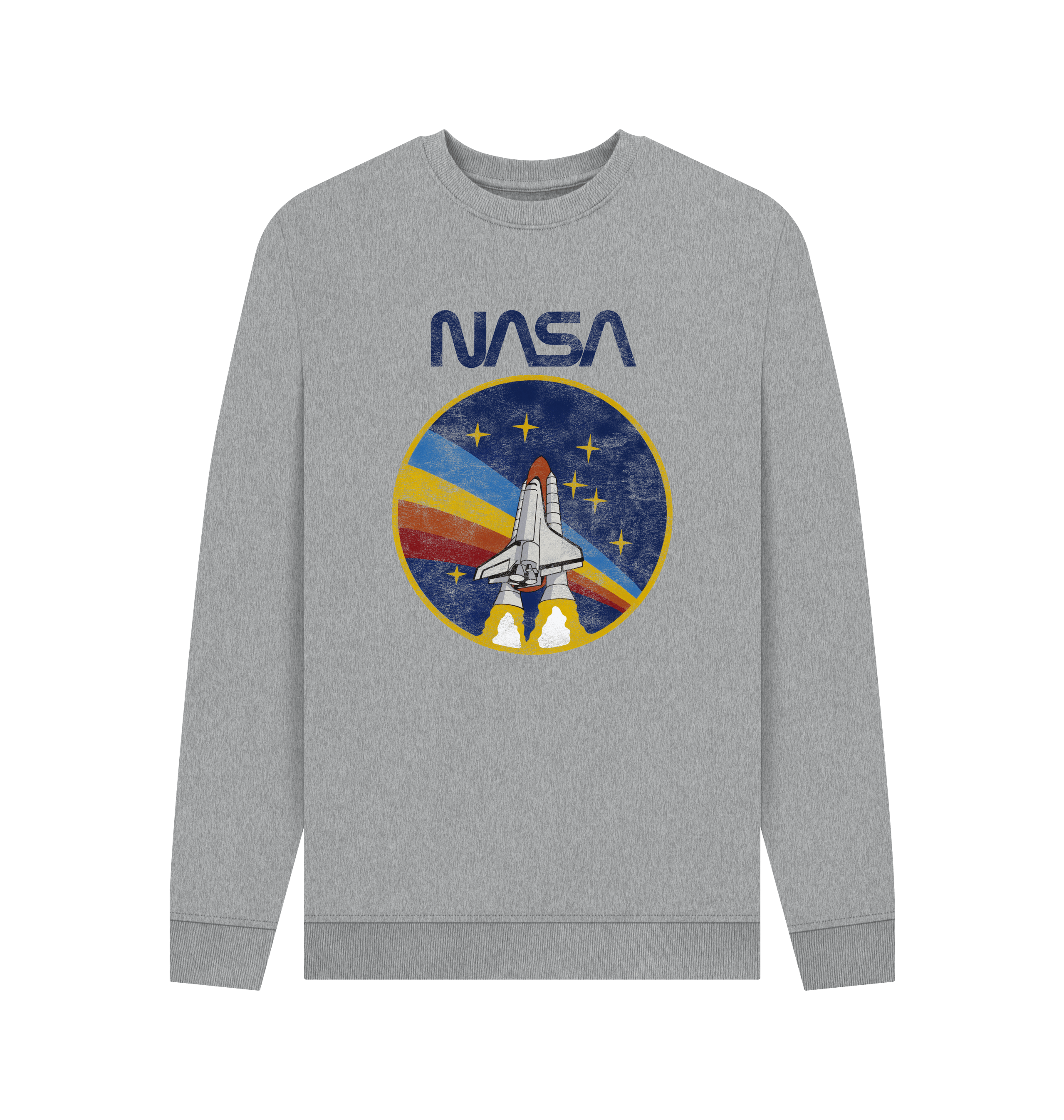 Light Heather Printed Sweater Front