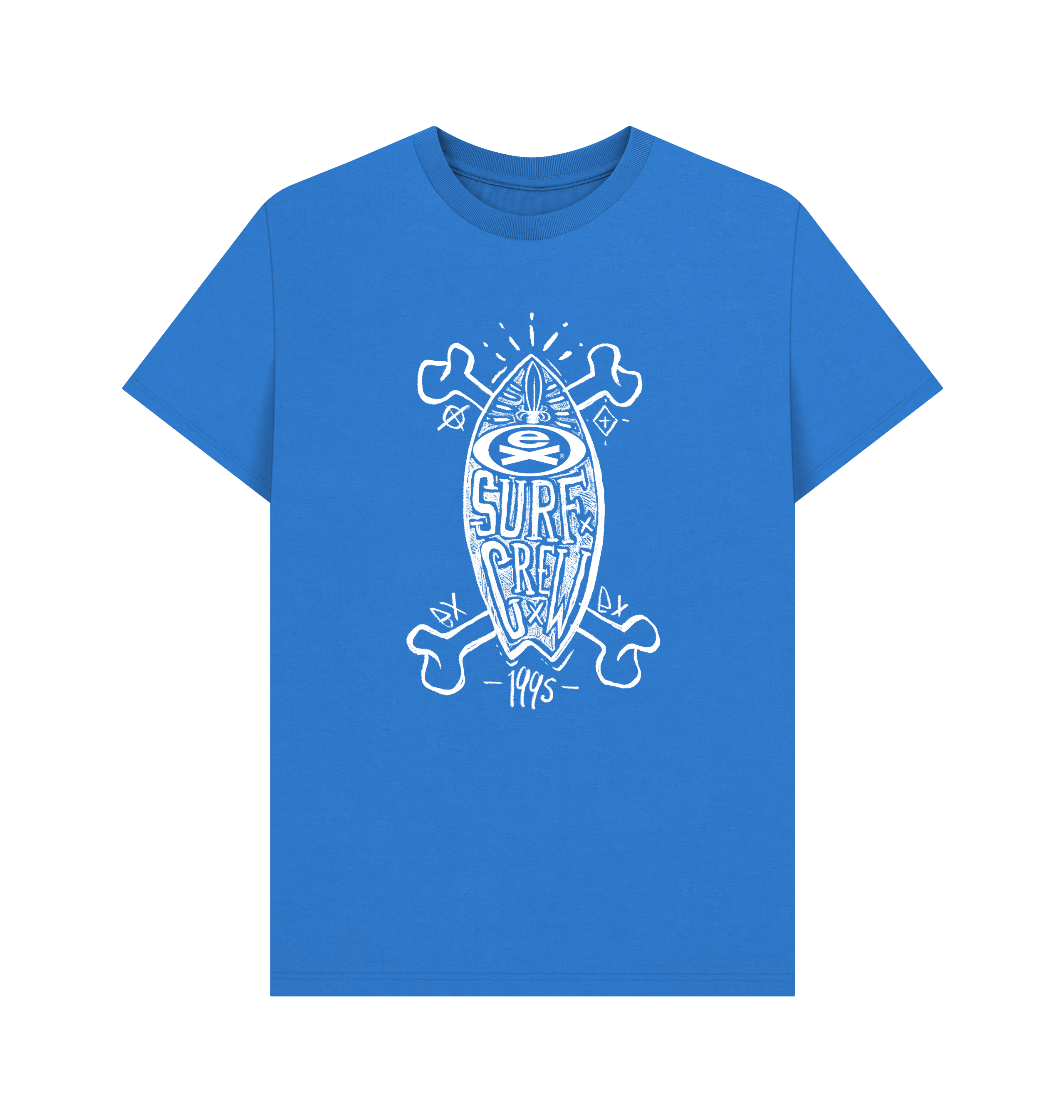 Bright Blue Printed T-shirt Front