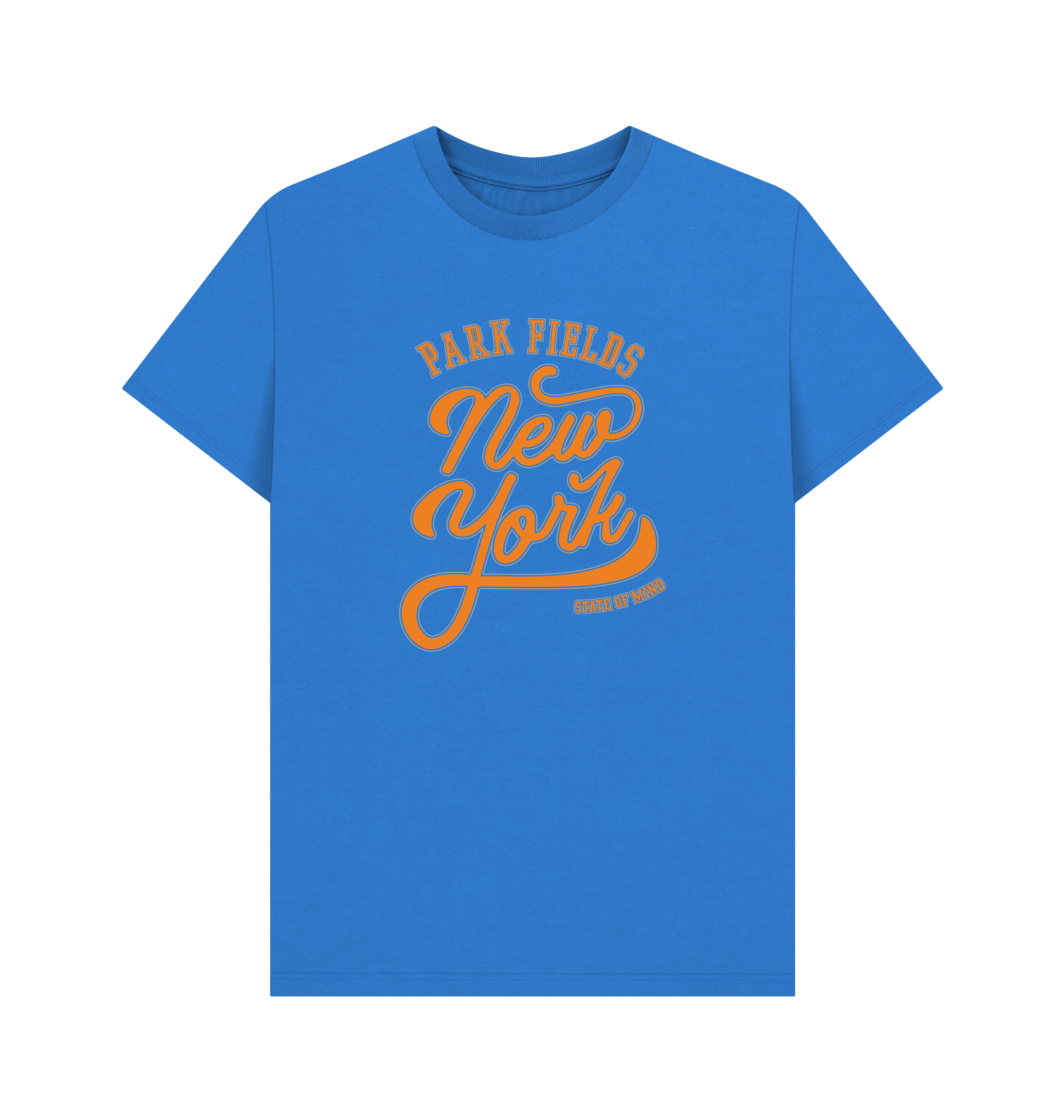 Bright Blue Printed T-shirt Front