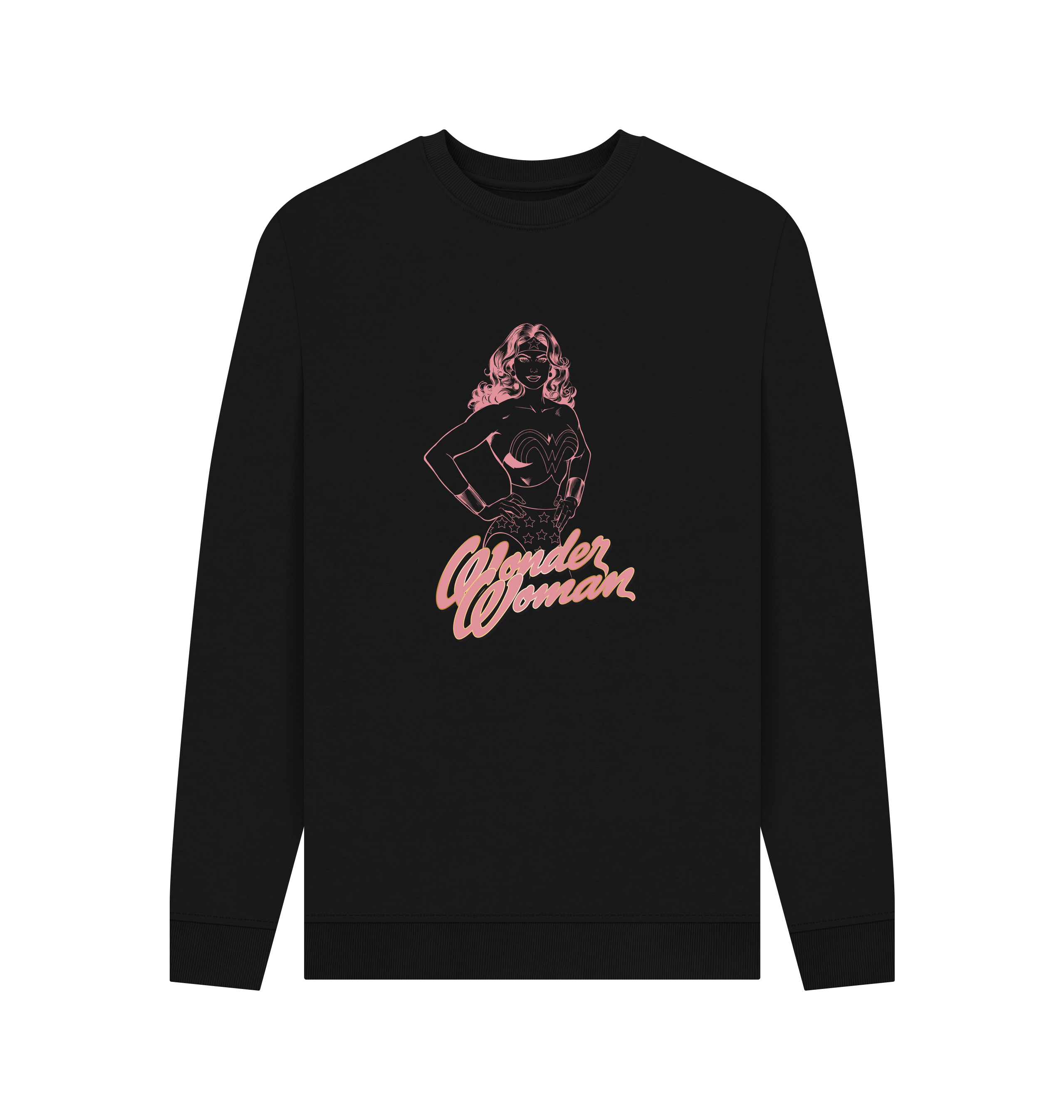 Black Printed Sweater Front