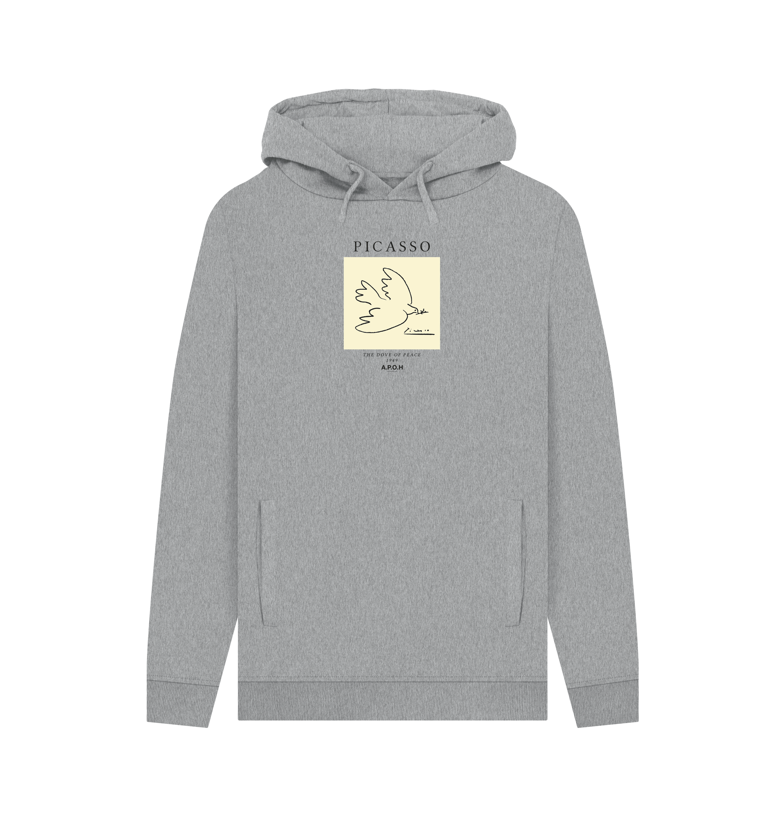 Light Heather Printed Hoody Front