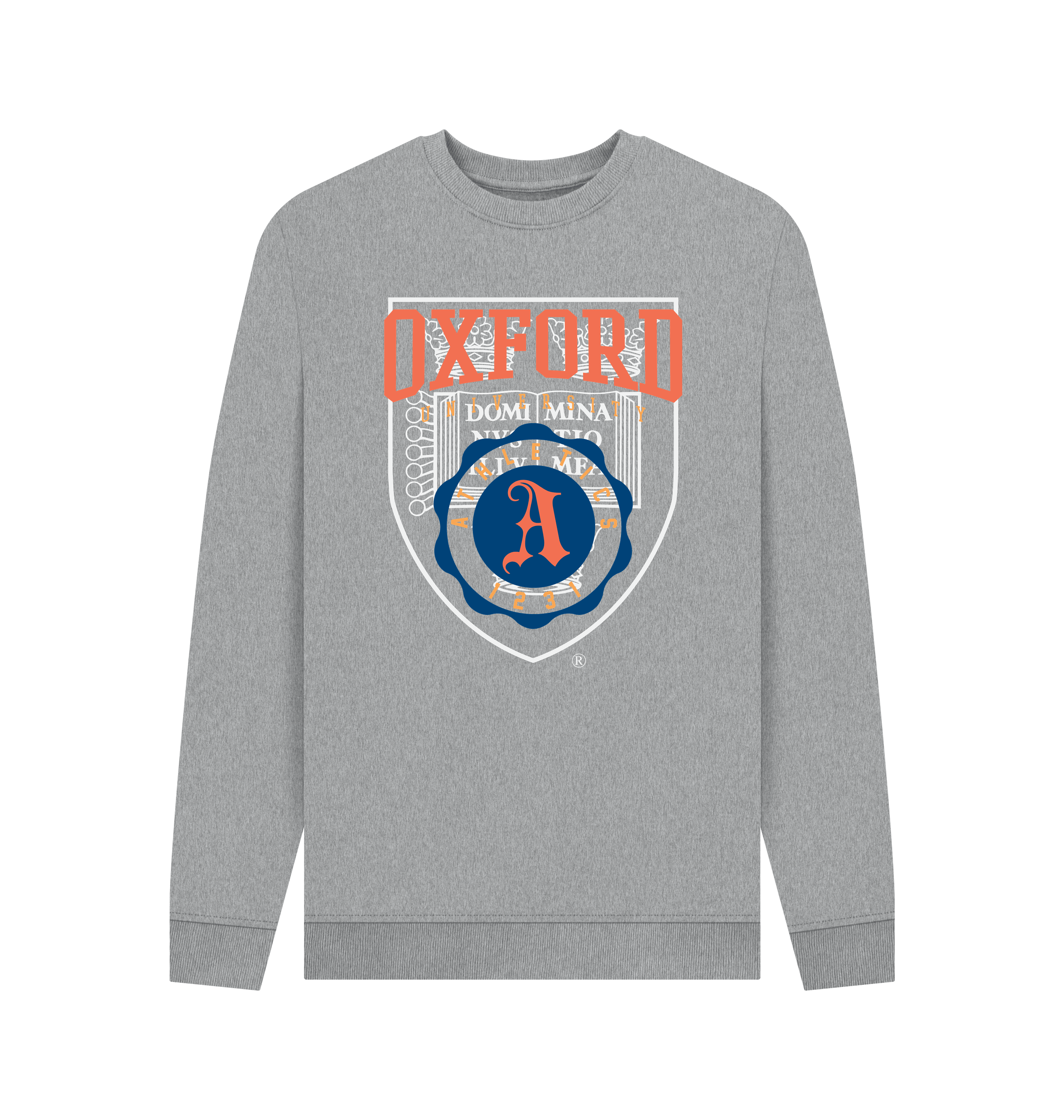 Light Heather Printed Sweater Front